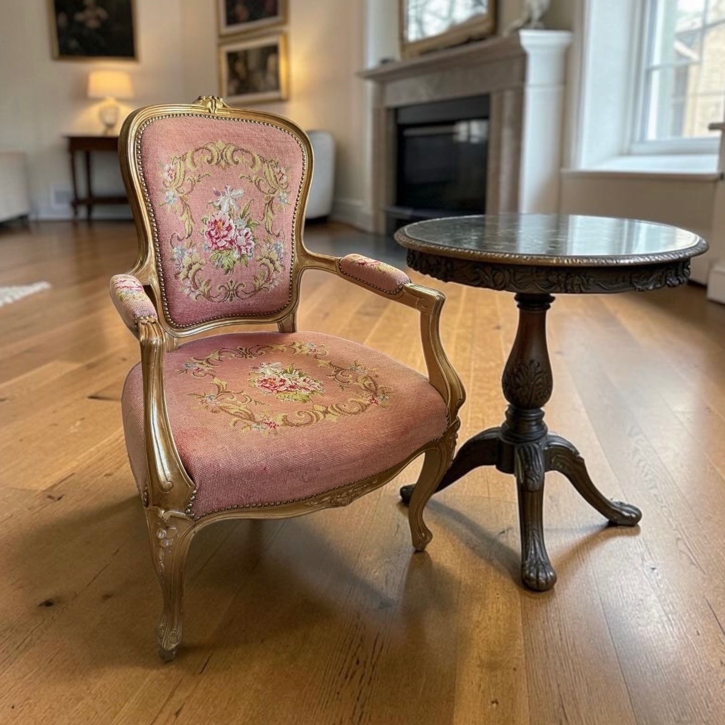 Beautiful Antique French Louis XV Armchair photo furniture
