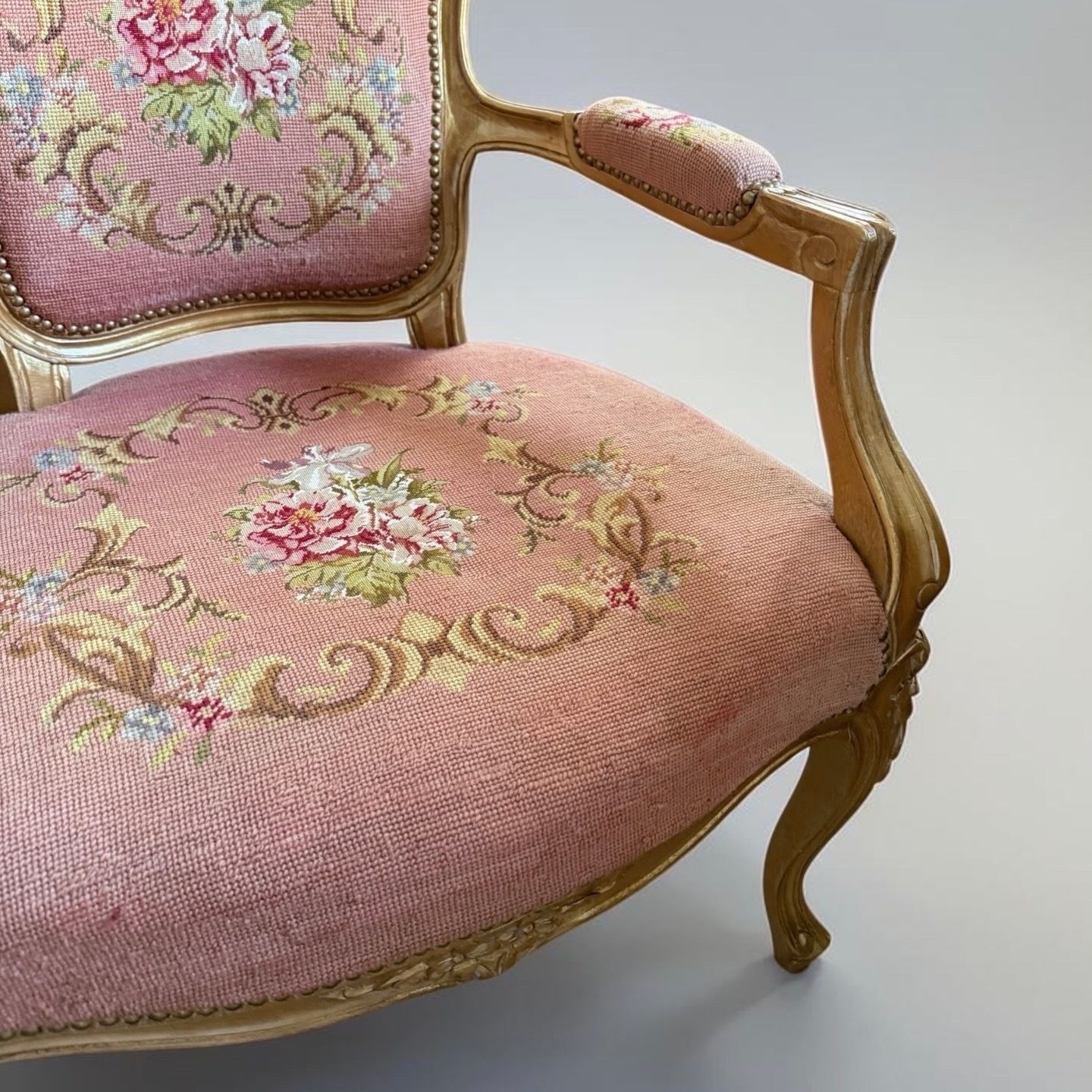 Beautiful Antique French Louis XV Armchair photo for sale
