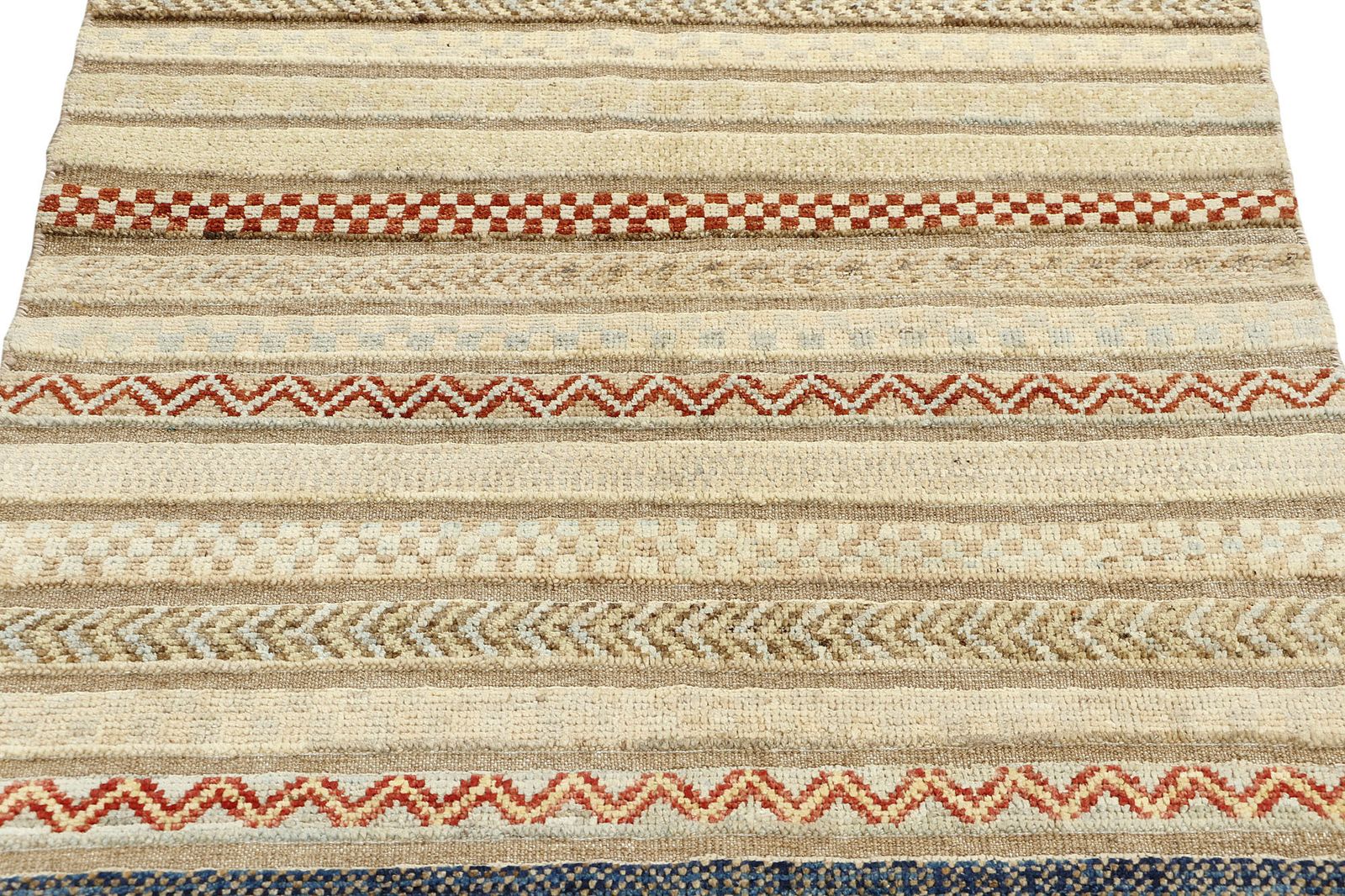 Modern Afghaans Gabbeh gestreept tribaal Khorjin stijl vloerkleed photo for sale