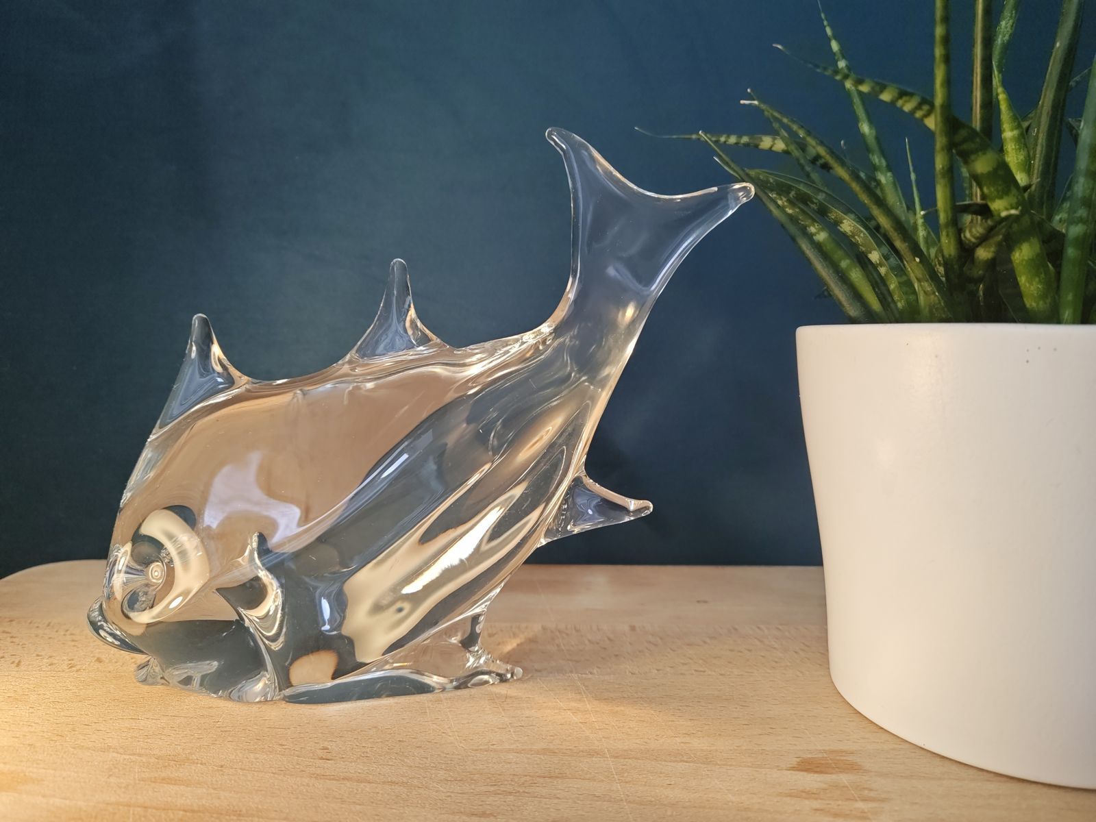 495.0 Large Signed Licio Zanetti Murano Glass Fish Sculpture, 1970s photo