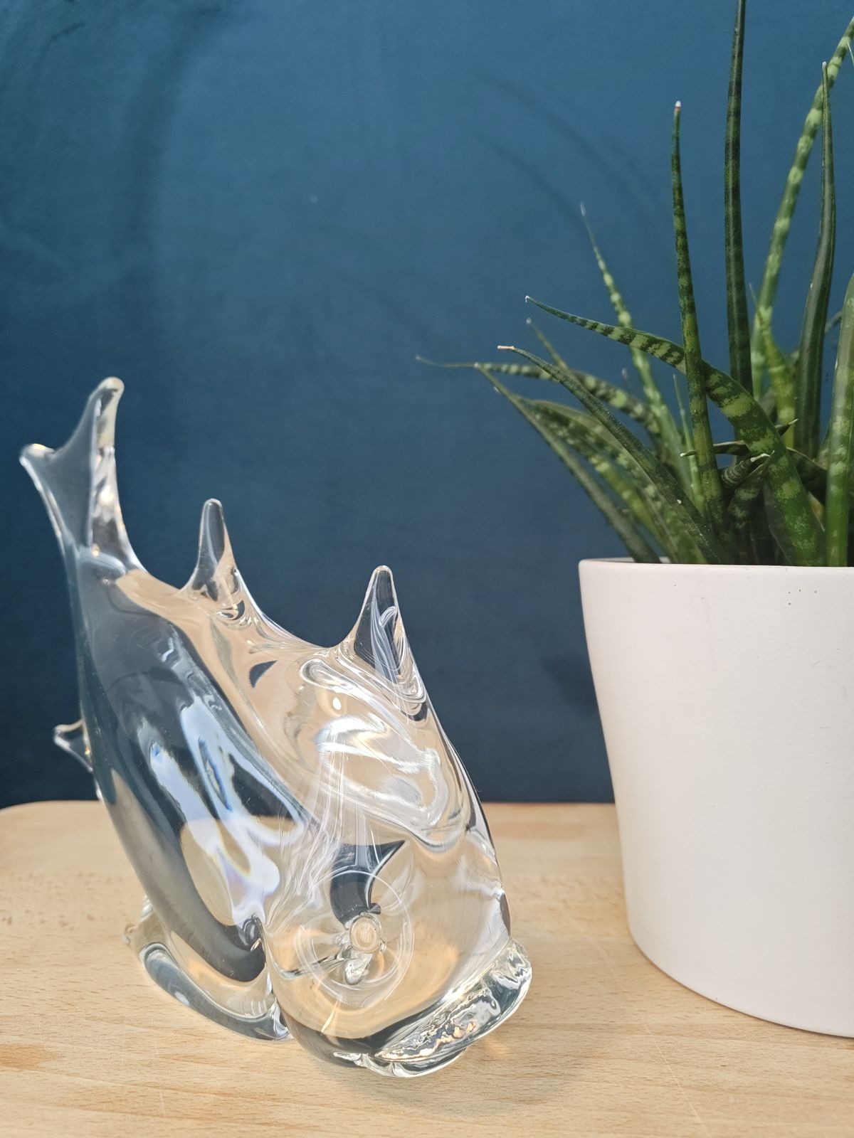 Large Signed Licio Zanetti Murano Glass Fish Sculpture, 1970s photo Art