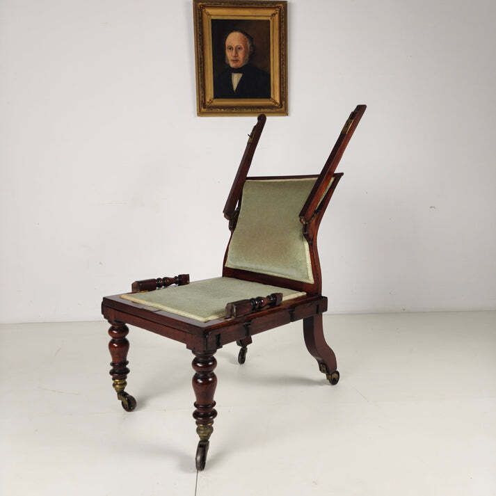 Rare Victorian Adjustable Armchair By J. Alderman  London photo furniture