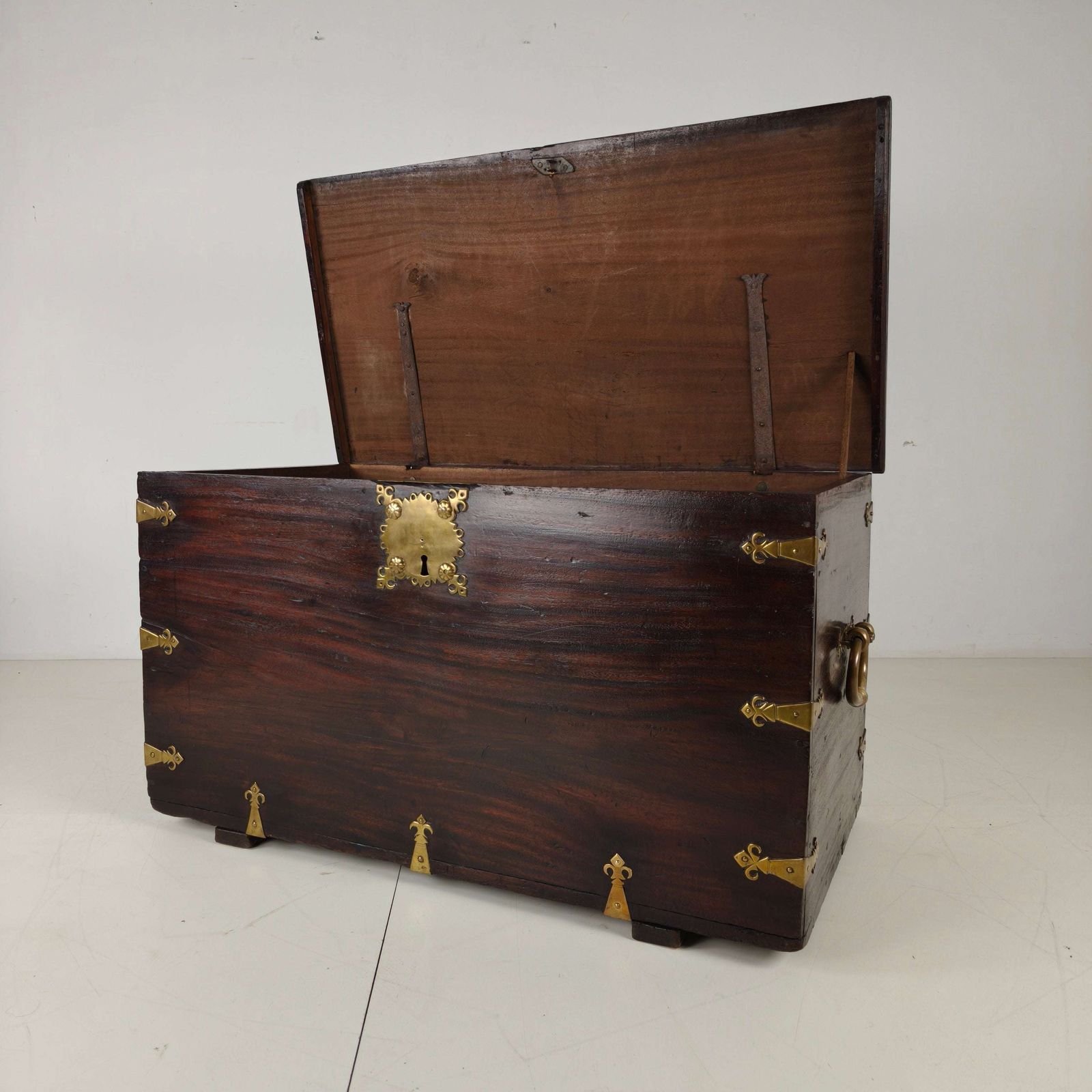18th Century Dutch Voc Colonial Chest With Brass Mounts photo furniture