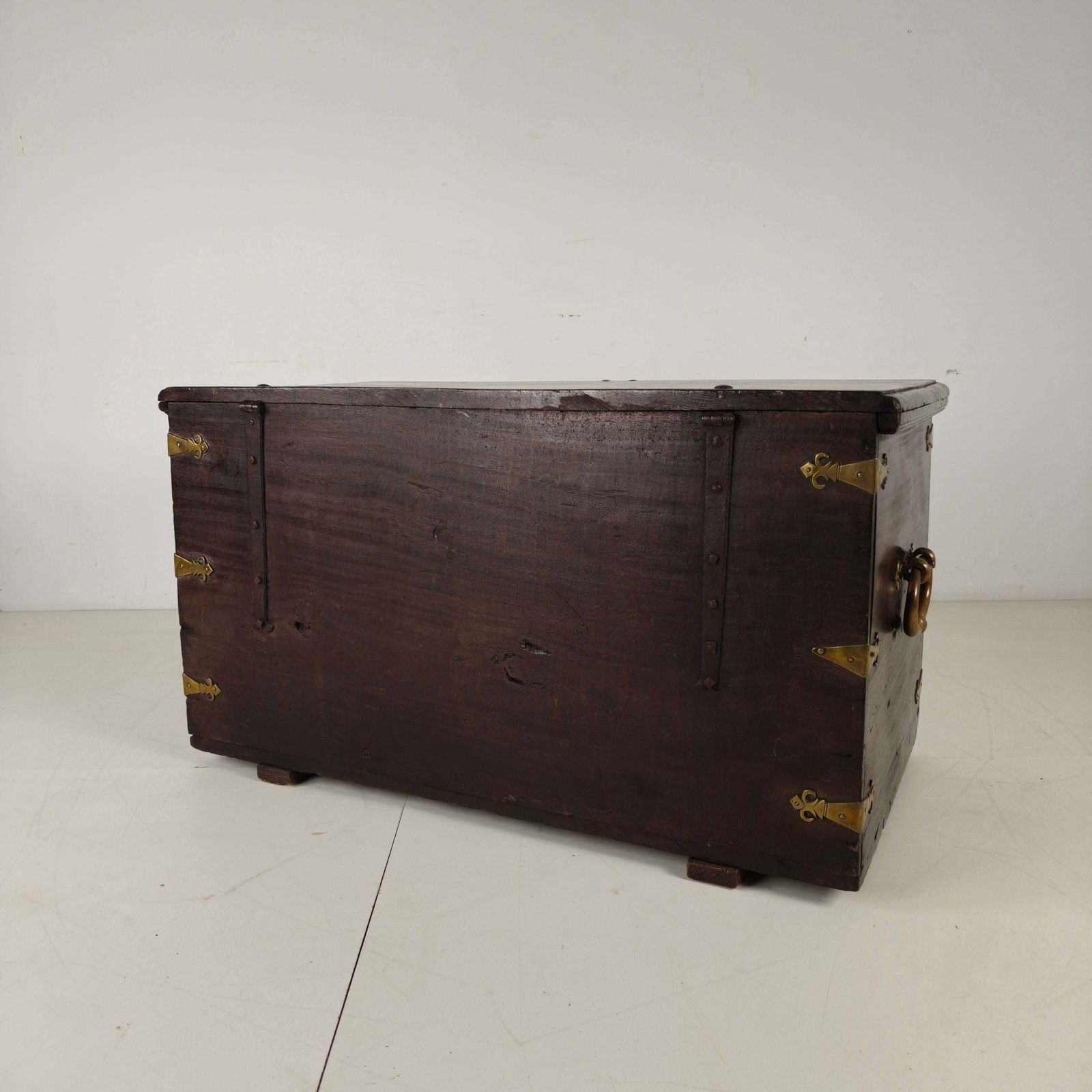 Furniture 18th Century Dutch Voc Colonial Chest With Brass Mounts photo