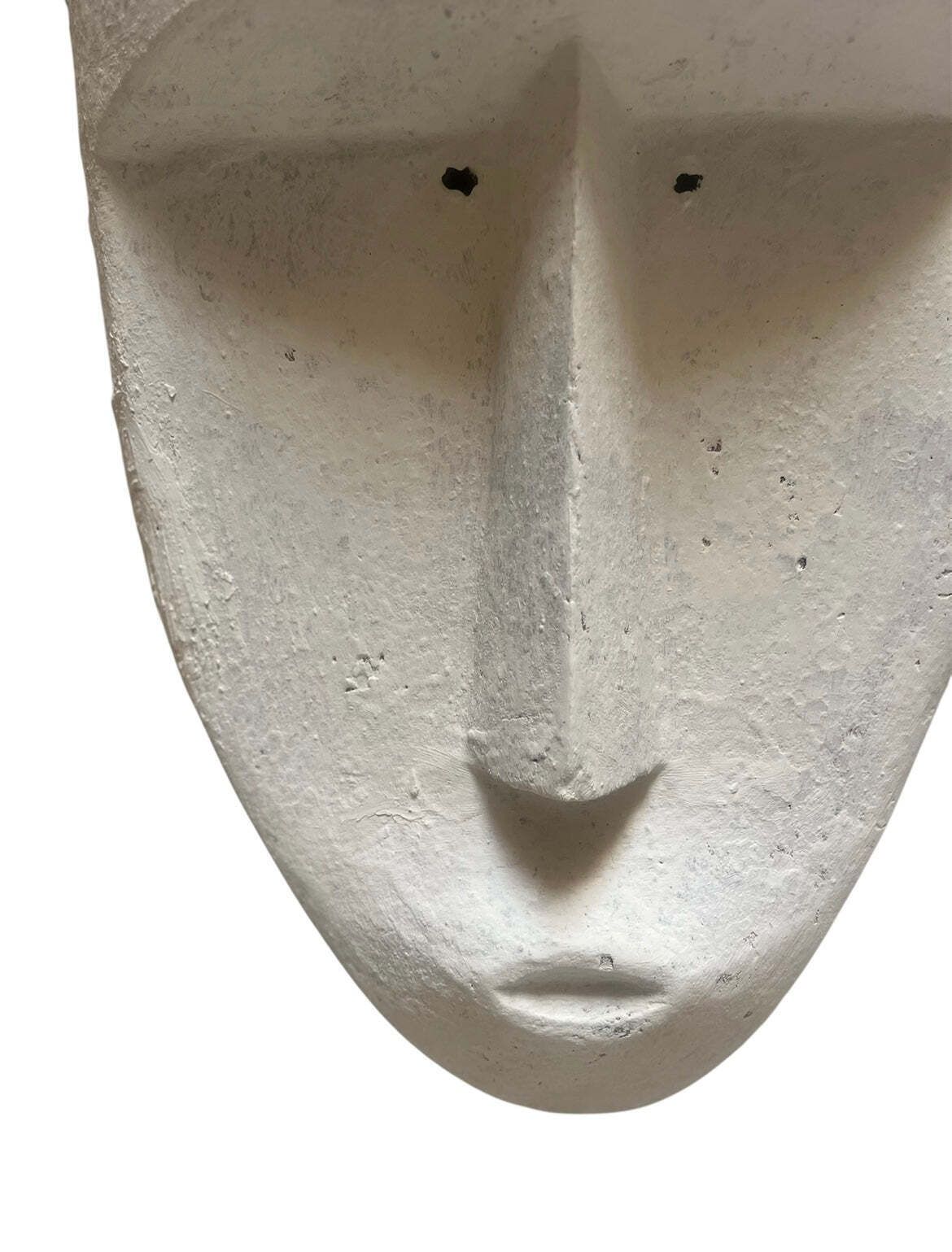 Huge Timor Mask Sculpture No 2 Of A Pair Contemporary Chalk White Mask photo 895.0