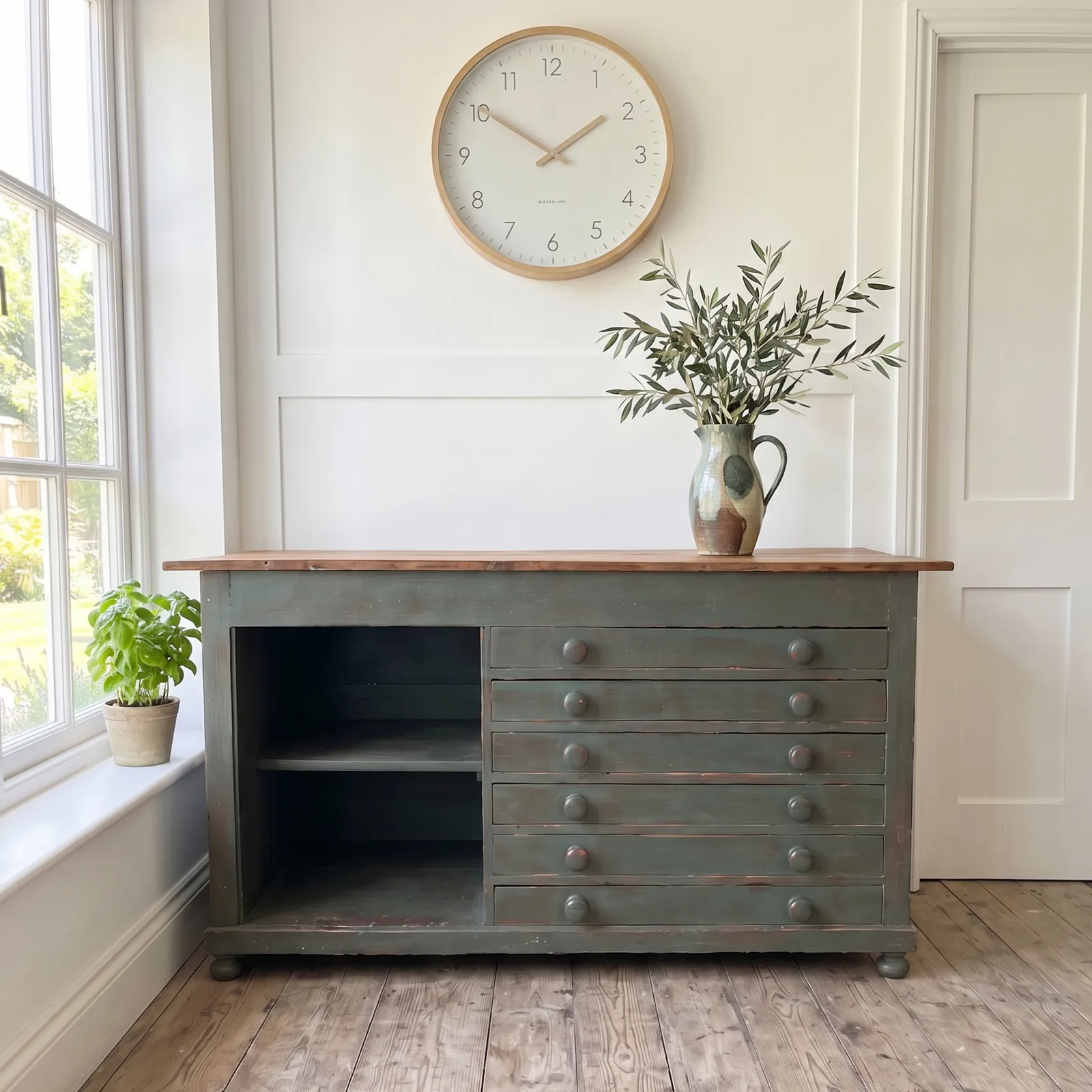 Antique Pine Artists Chest Of Drawers photo furniture