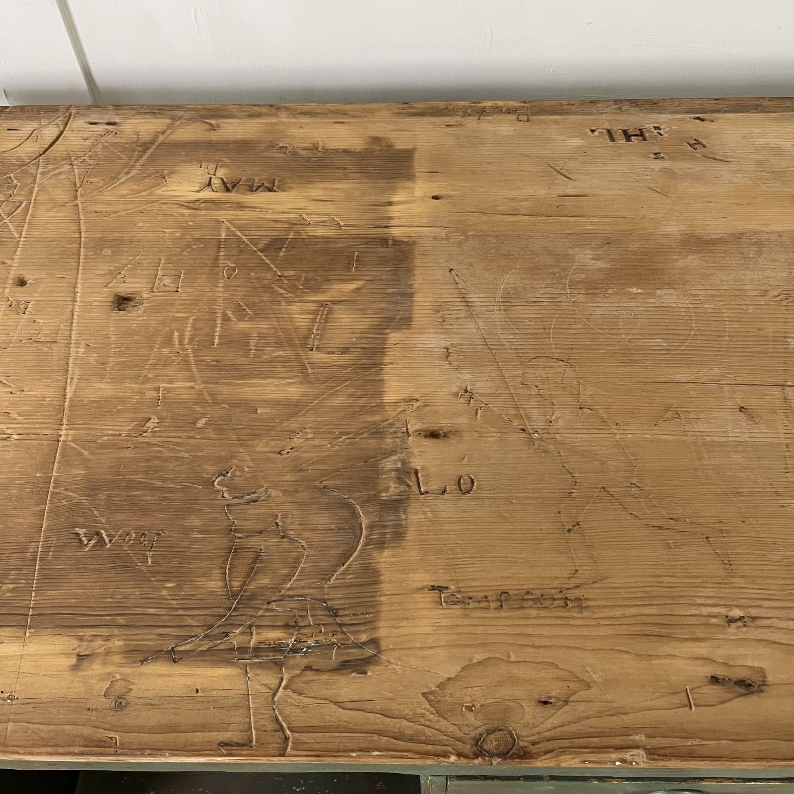 Furniture Antique Pine Artists Chest Of Drawers photo