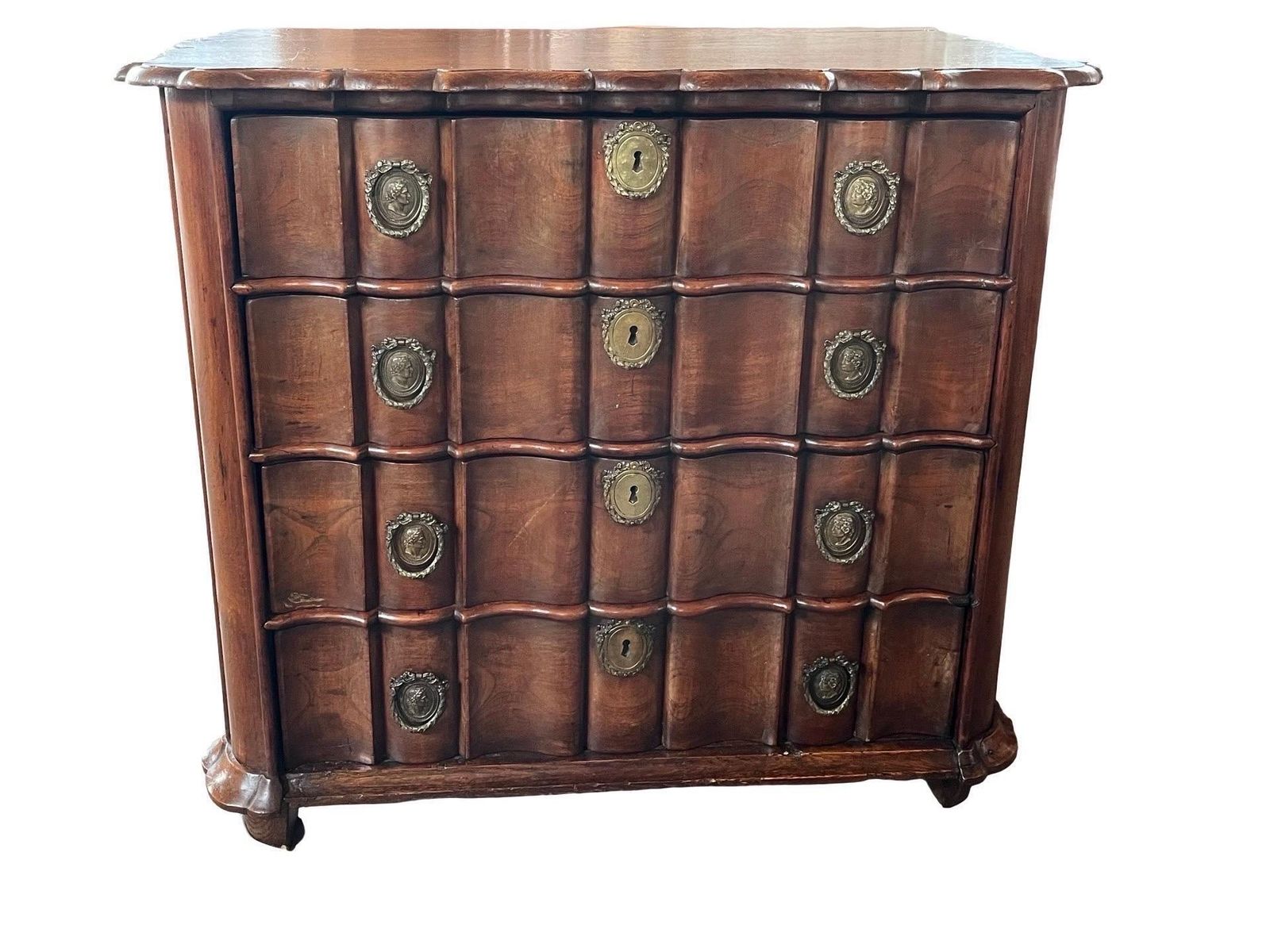 Dutch Walnut Serpentine Front Chest Of Drawers photo furniture