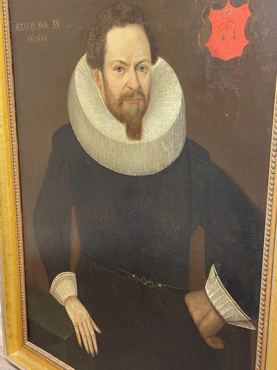 Olieverf portret Nederlandse welgestelde koopman in de stijl van Michiel Van Mierevelt ca. 1625 photo for sale