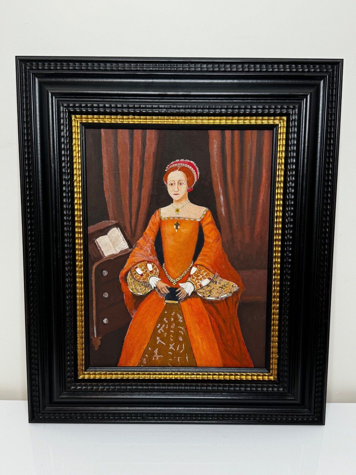 Historic Oil Painting The Virgin Queen Elizabeth 1st When A Young Princess Framed photo furniture