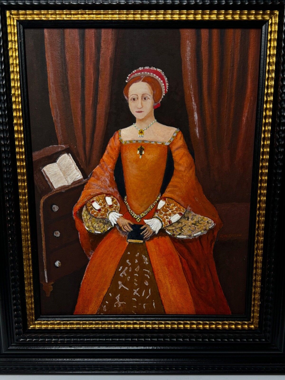 photo furniture Historic Oil Painting The Virgin Queen Elizabeth 1st When A Young Princess Framed