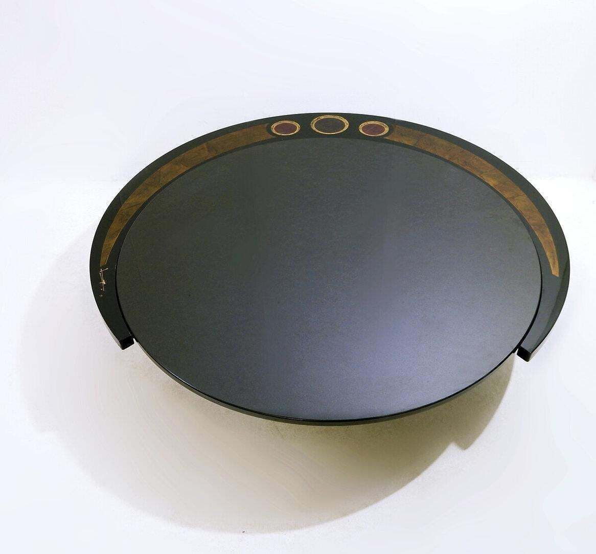 Large Coffee Table By Antonio Lupi 1/1 Black Granit Top    Italy Circa 1970 photo 7388.0