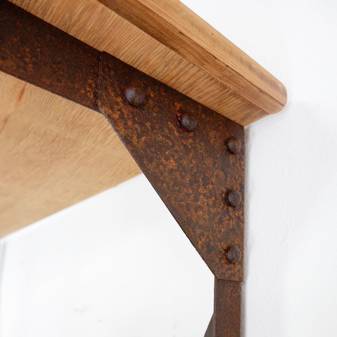 20th Century Industrial Shelf By Théodore Scherf, Iron And Wood photo 1296.0