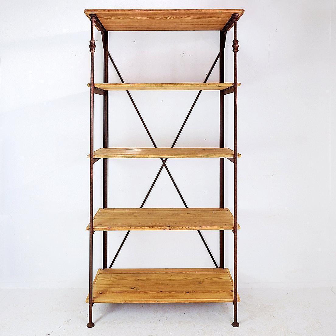 Furniture 20th Century Industrial Shelf By Théodore Scherf, Iron And Wood photo
