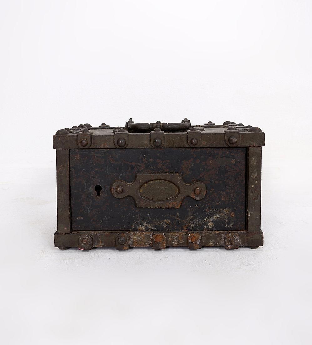 Antique Bauche Incombustible Cast Iron Safe From Northeastern France, 1865 photo furniture