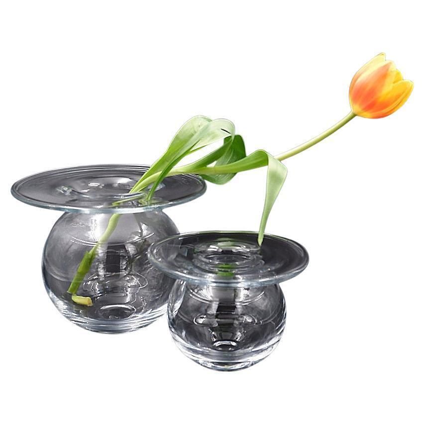 Set Of 2 "Saturn" Vases By Nanny Still For Riihimäen Lasi   Finland 1960s