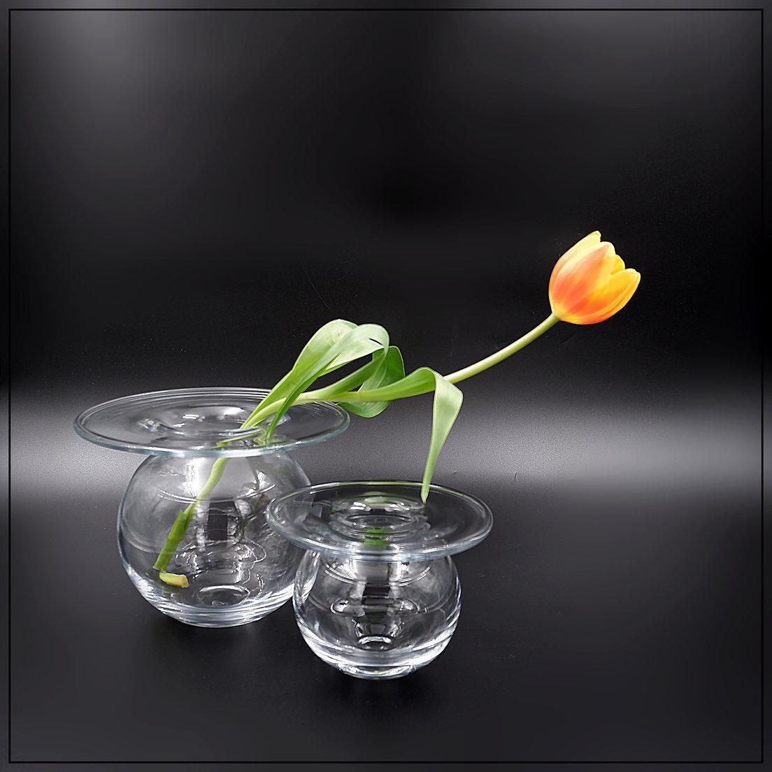 Set Of 2 "Saturn" Vases By Nanny Still For Riihimäen Lasi   Finland 1960s photo vinterior