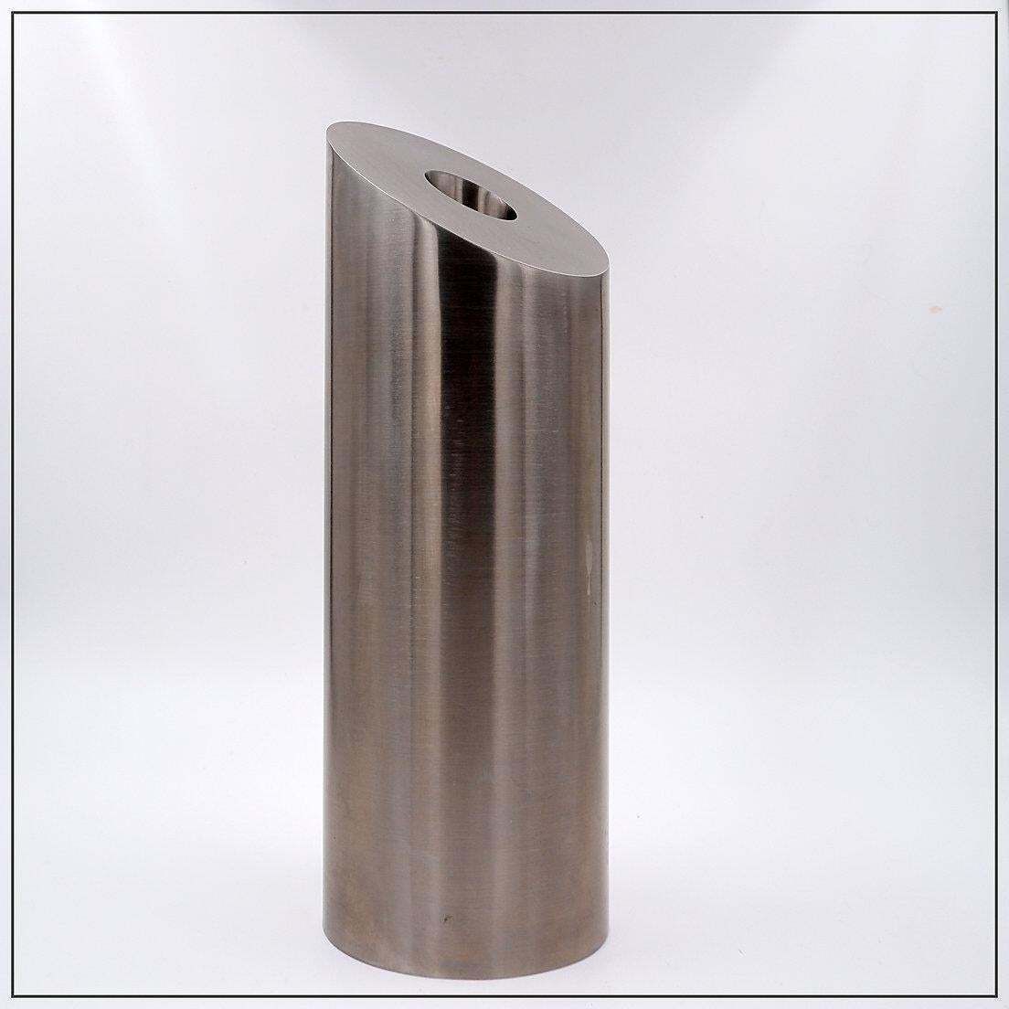 Brushed Aluminium Vase For Dried Flowers, Modern Design, 20th Century photo vintage