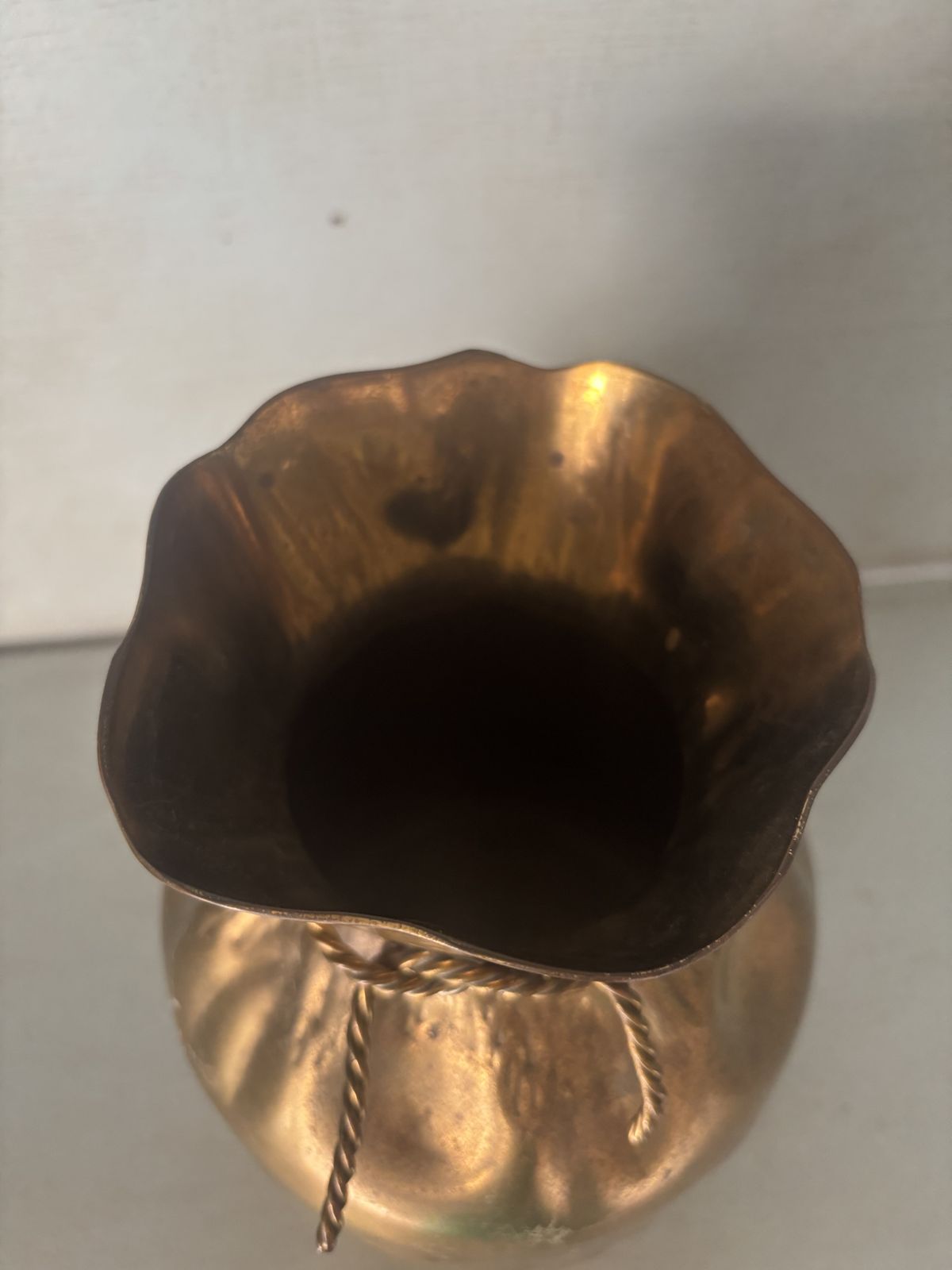 Mid Century Brass Money Bag Vase photo Home Decor