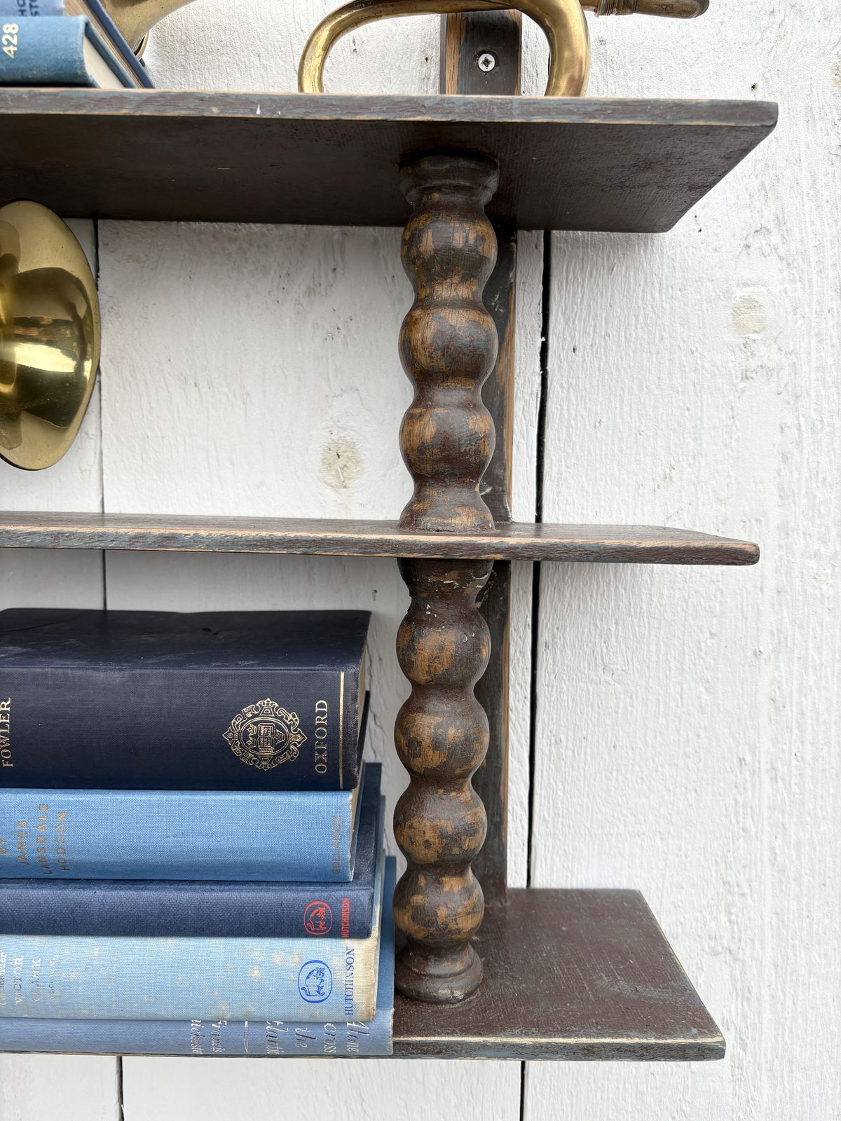 Antique French Bobbin Spool Hanging Shelves photo Furniture