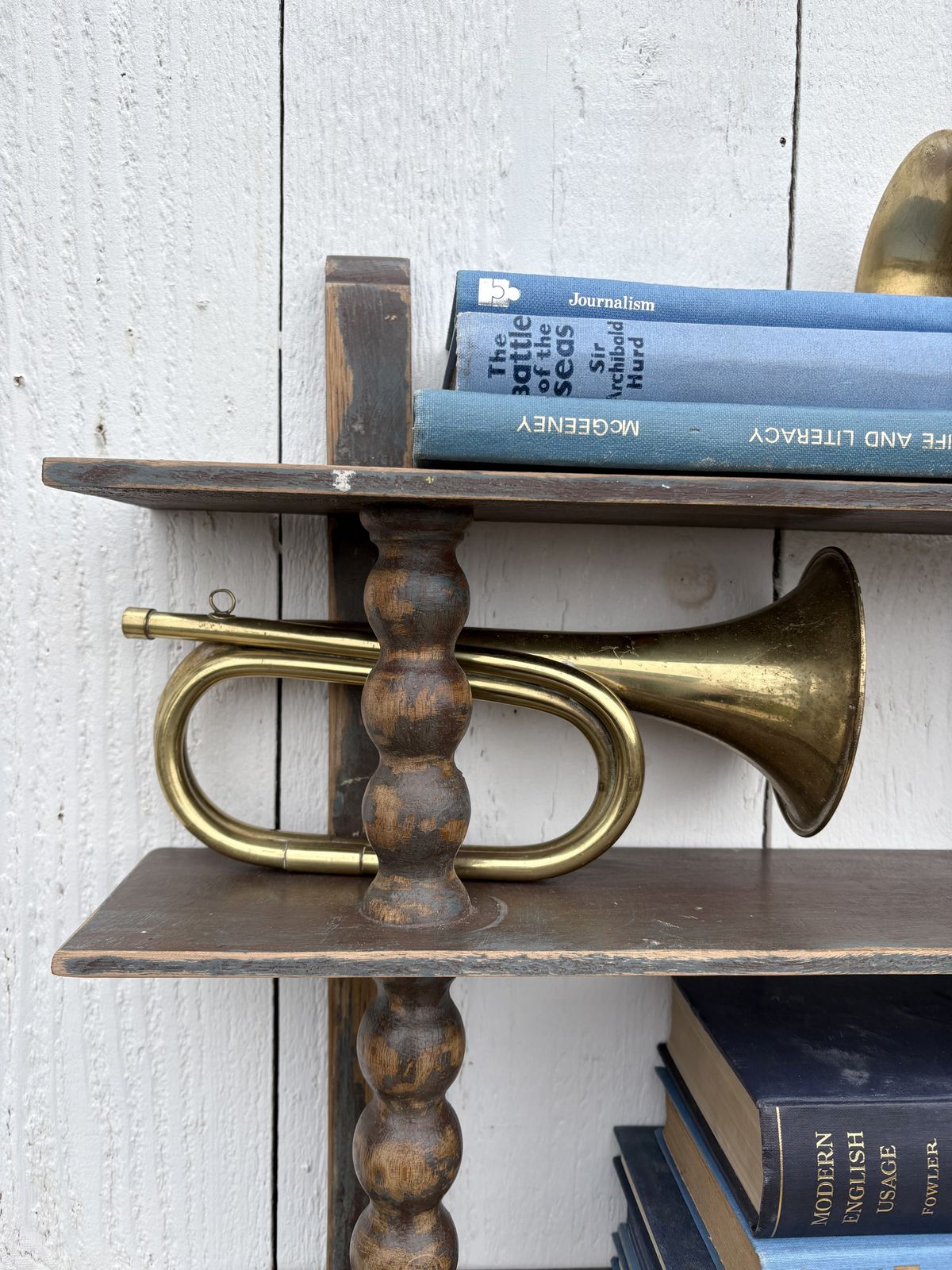 Antique French Bobbin Spool Hanging Shelves photo 275.0