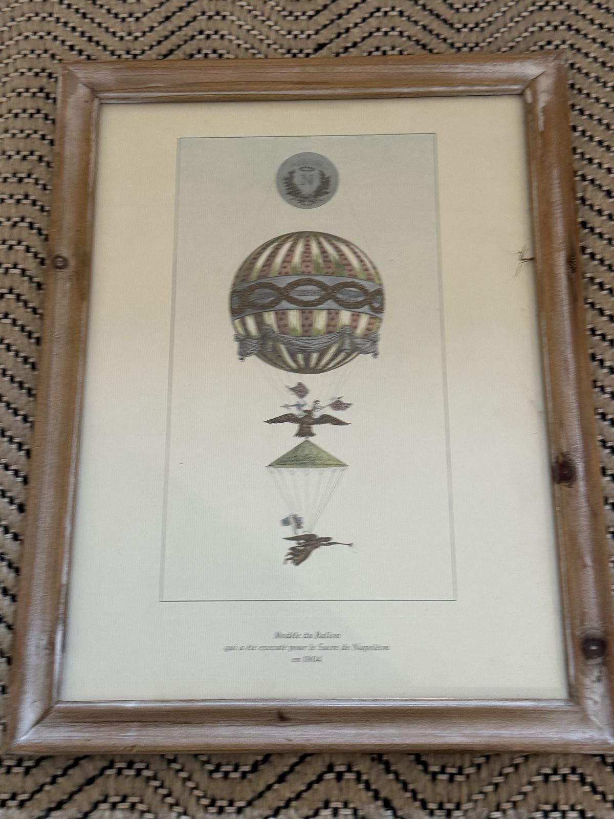 Trio Of Framed Hot Air Balloon Prints By Oka photo furniture
