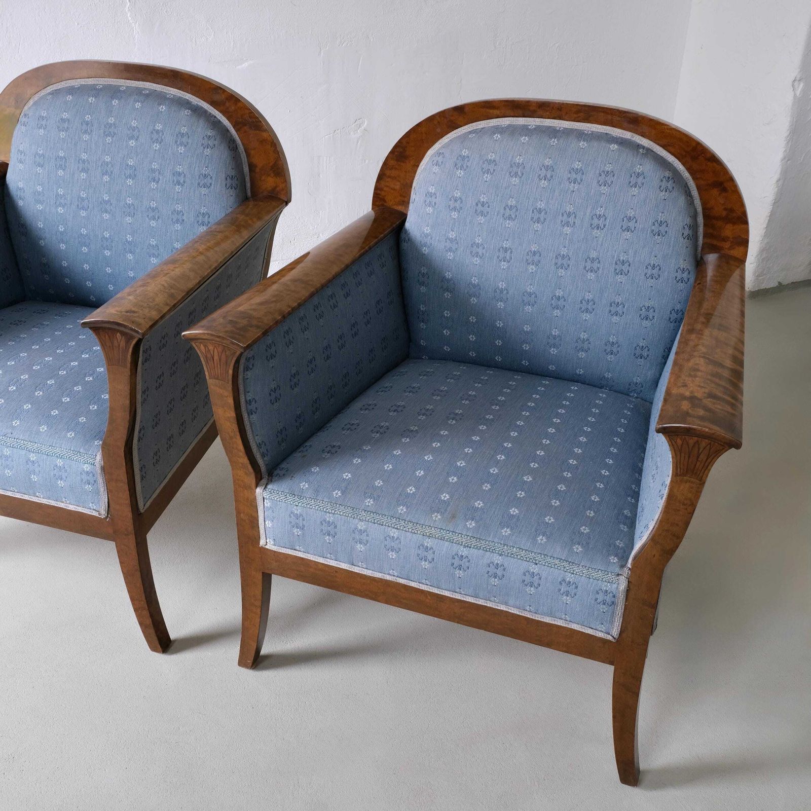photo furniture Biedermeier Satin Birch Armchairs | Sweden | 1920s | Set Of 2