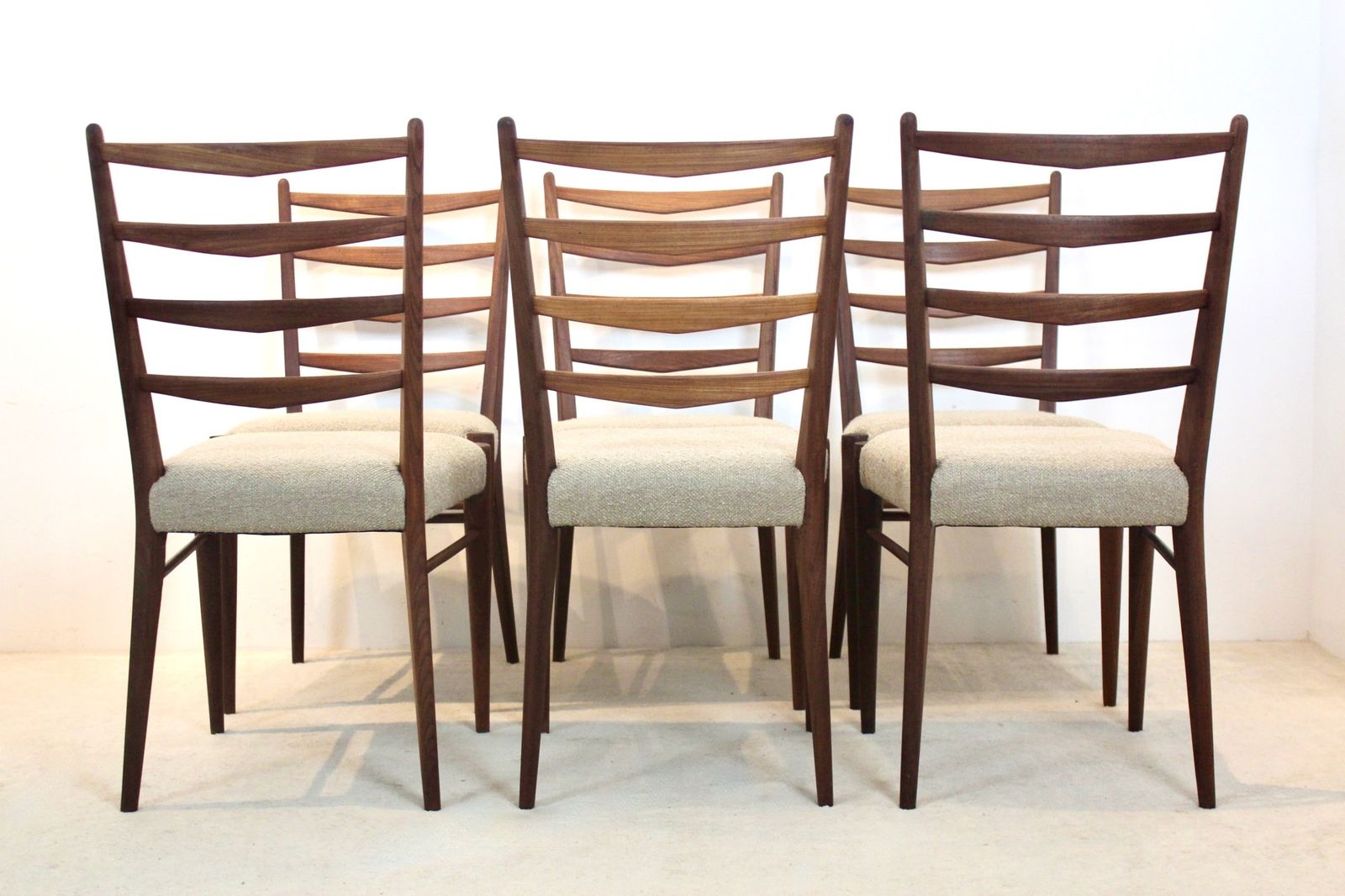 Set Of 6 Teak Dining Chairs By Cees Braakman For Pastoe photo for sale