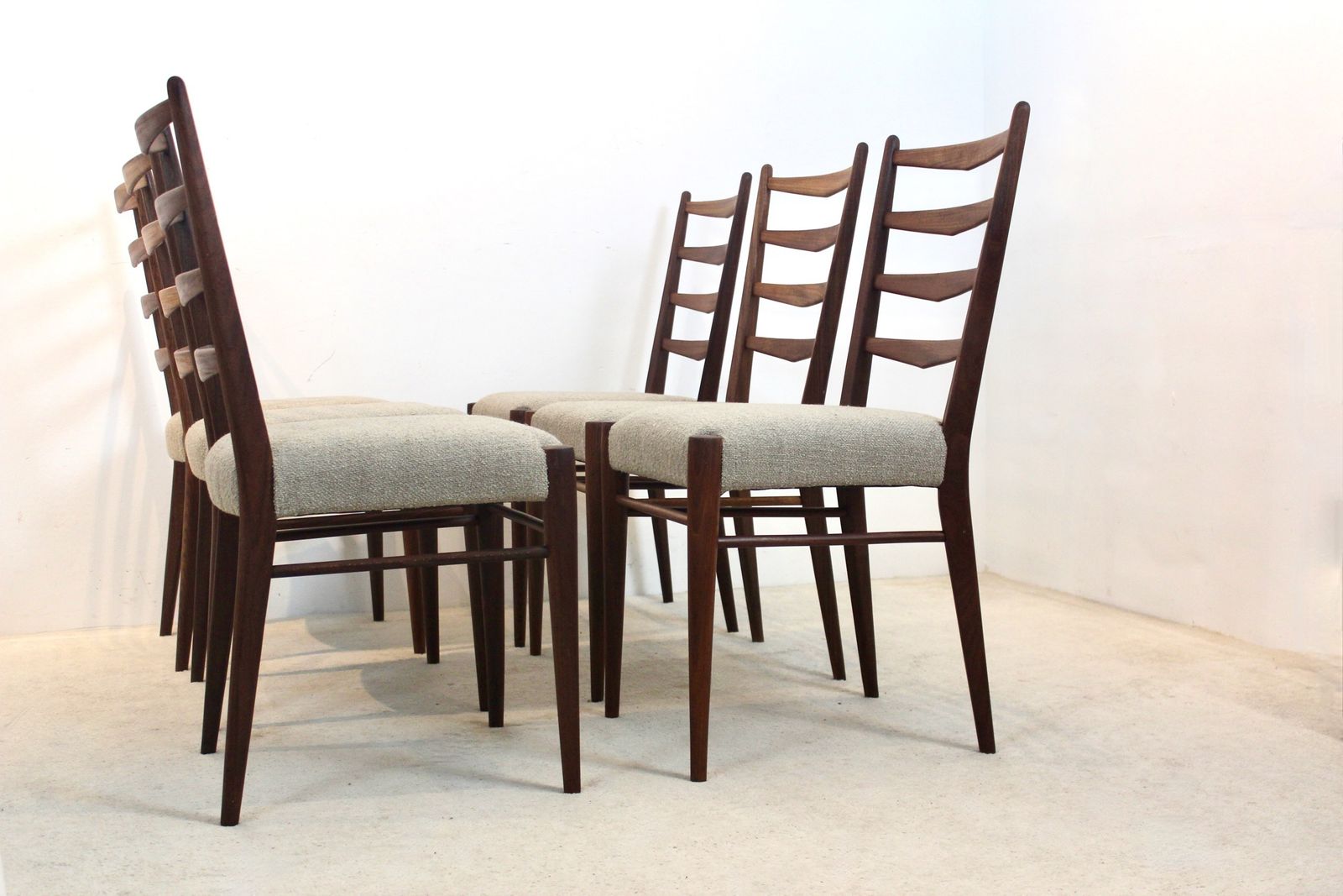 Furniture Set Of 6 Teak Dining Chairs By Cees Braakman For Pastoe photo