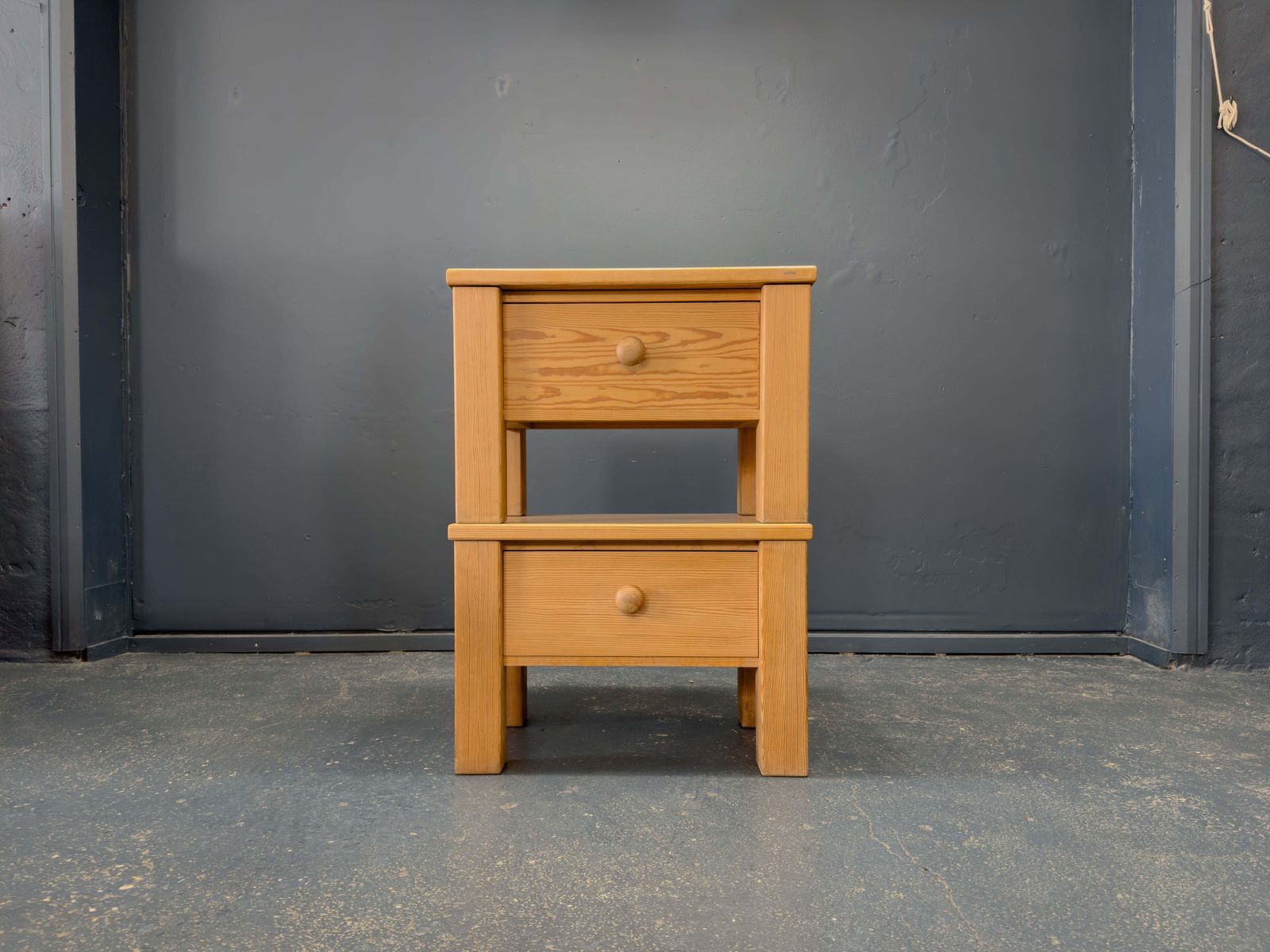 Pair Of Pine Bedside Tables By Erik Höglund For Boda Trä