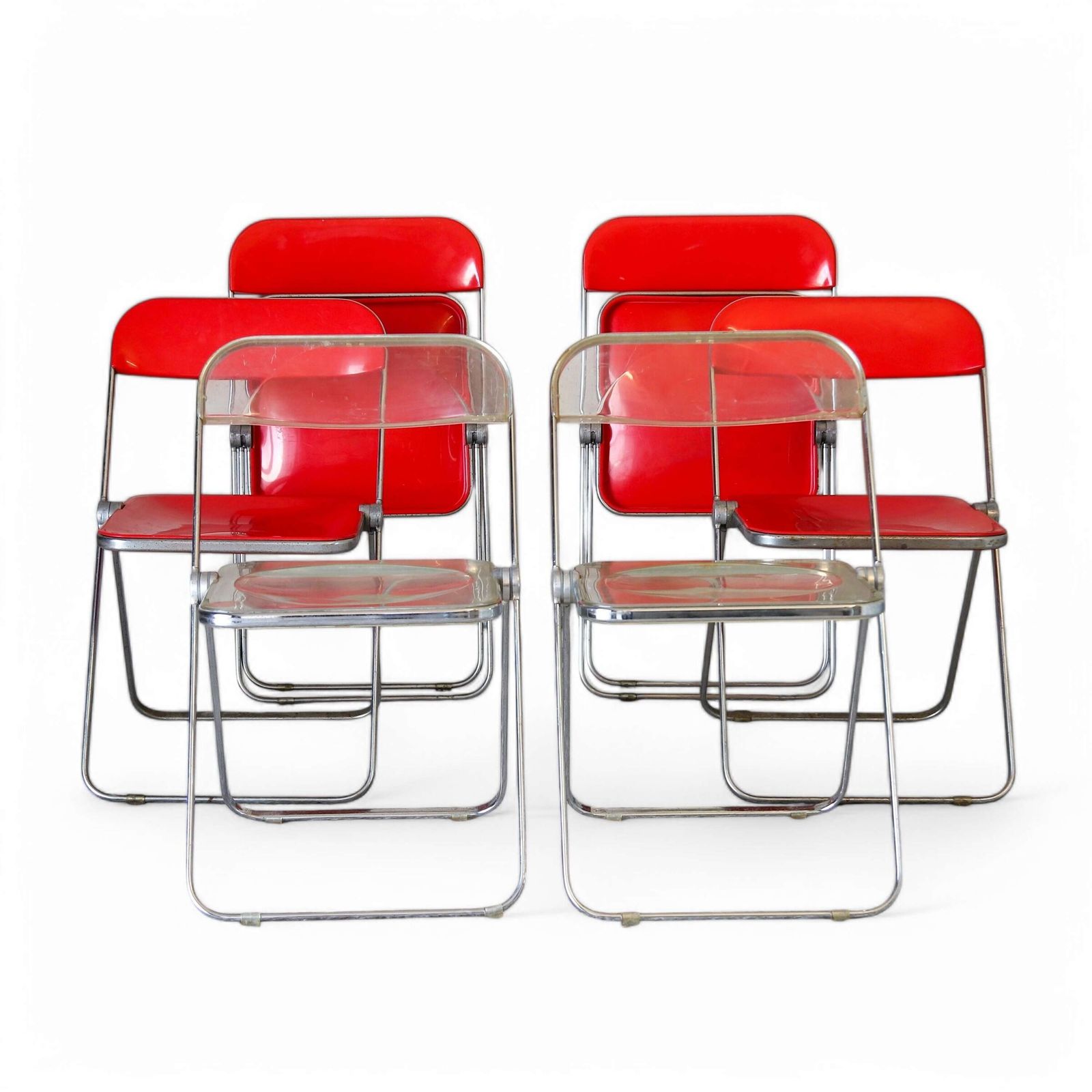 Giancarlo Piretti Castelli Plia Chairs   Iconic 1967 Italian Folding & Stacking Design