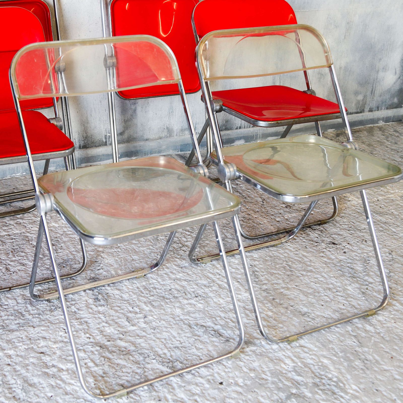 Giancarlo Piretti Castelli Plia Chairs   Iconic 1967 Italian Folding & Stacking Design photo Furniture