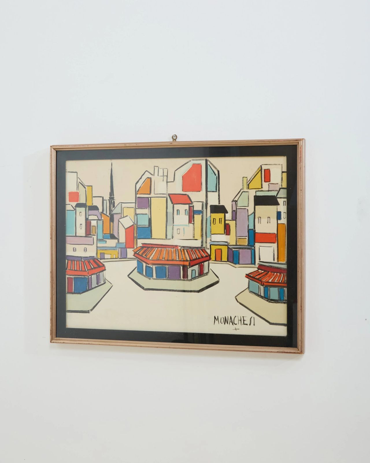Roman School Painting, 1960s, By Sante Monachesi photo for sale