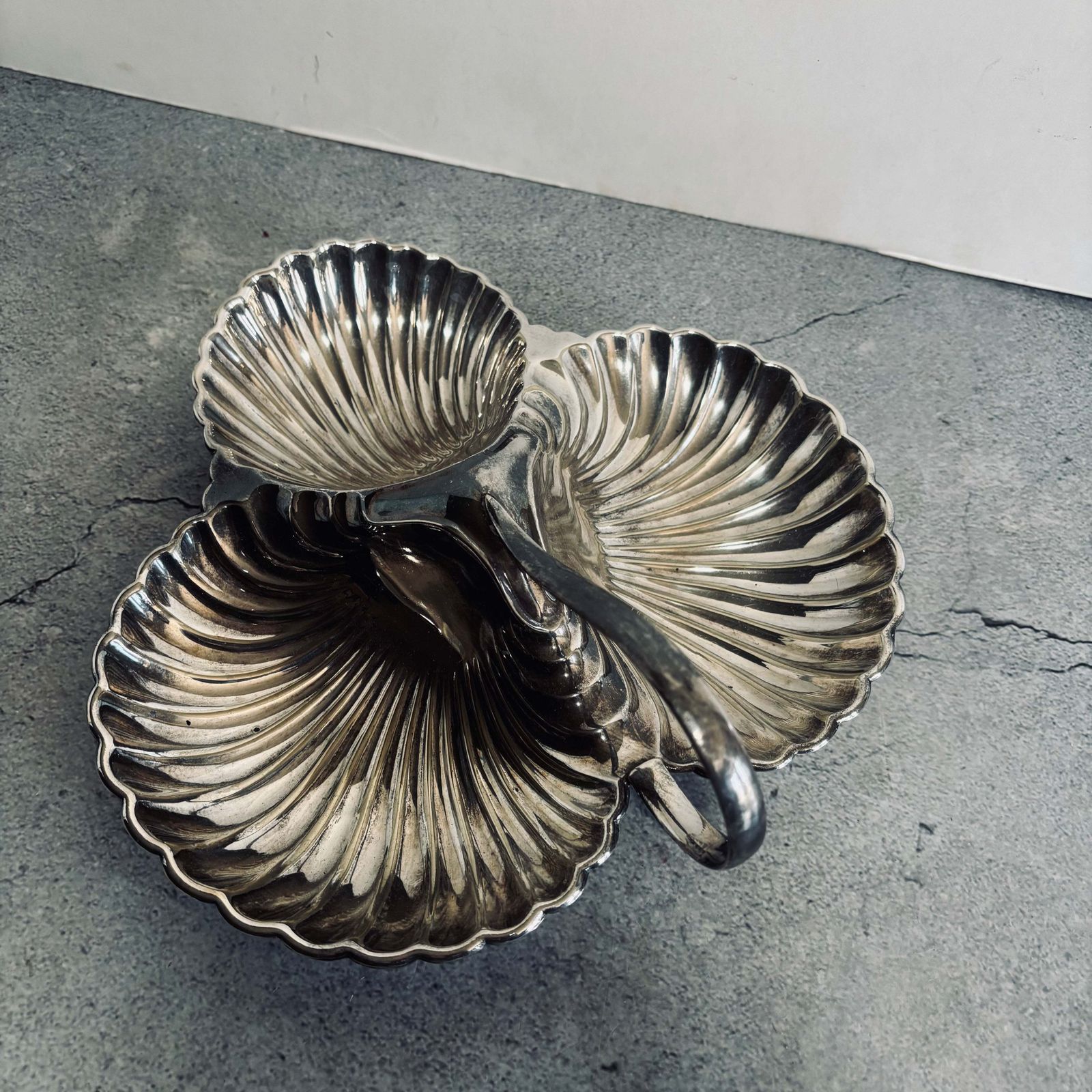 Antique Silver Plate Shell Dish photo Home Decor