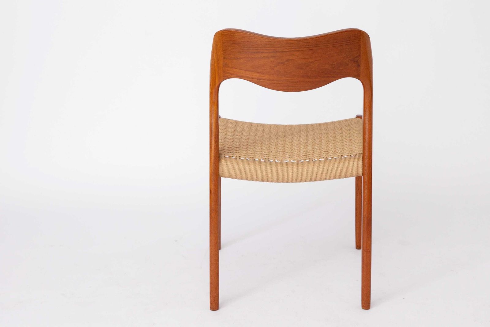 Niels Otto Møller Model 71 Chair (With Repair) In Teak With New Danish Cord, Danish Mid Century Dining Chair, Denmark 1950s photo 421.0