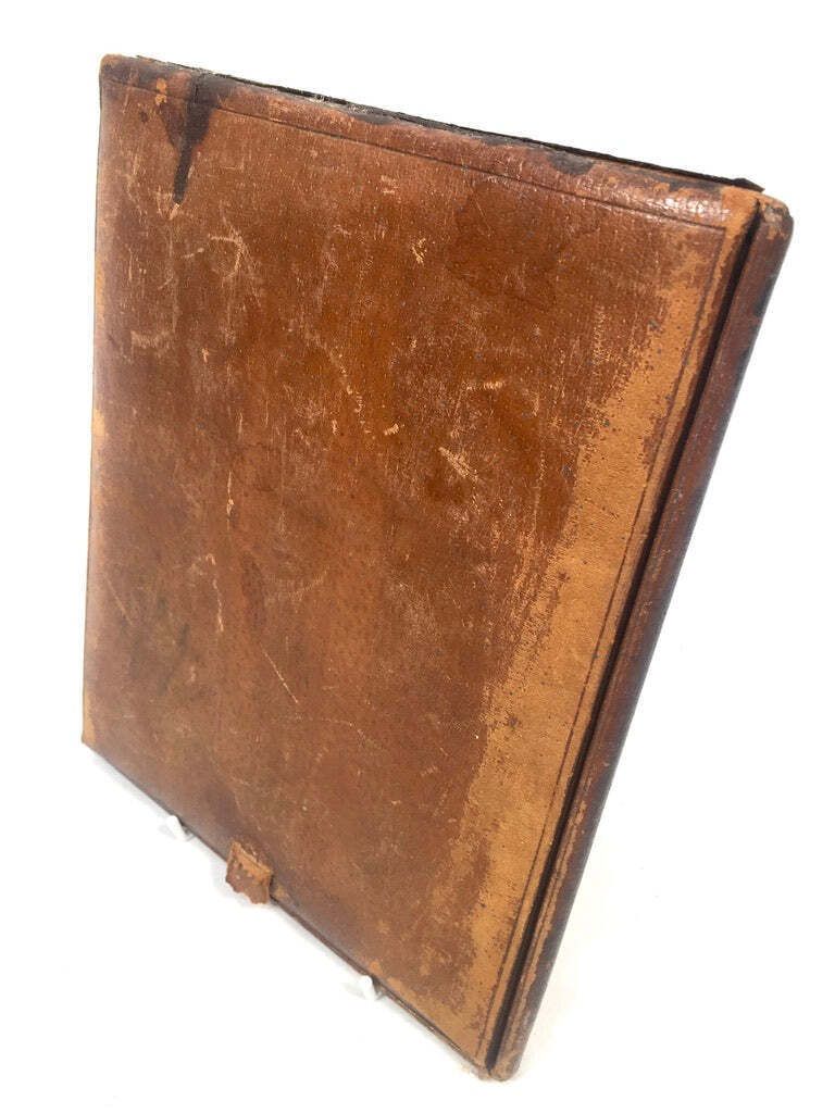 Antique 19th Century Folding Gentlemen' Campaign Mirror / Portable / Travel&Nbsp; photo for sale