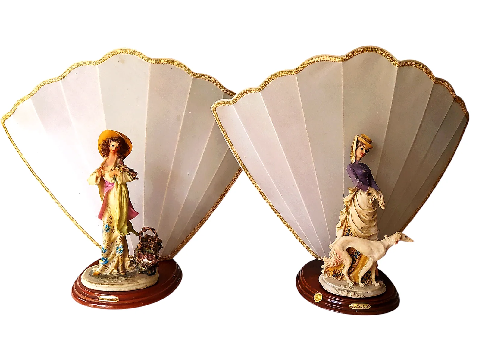 photo for sale Paar Giuseppe Armani Figurine Lampen uit de jaren 1980.