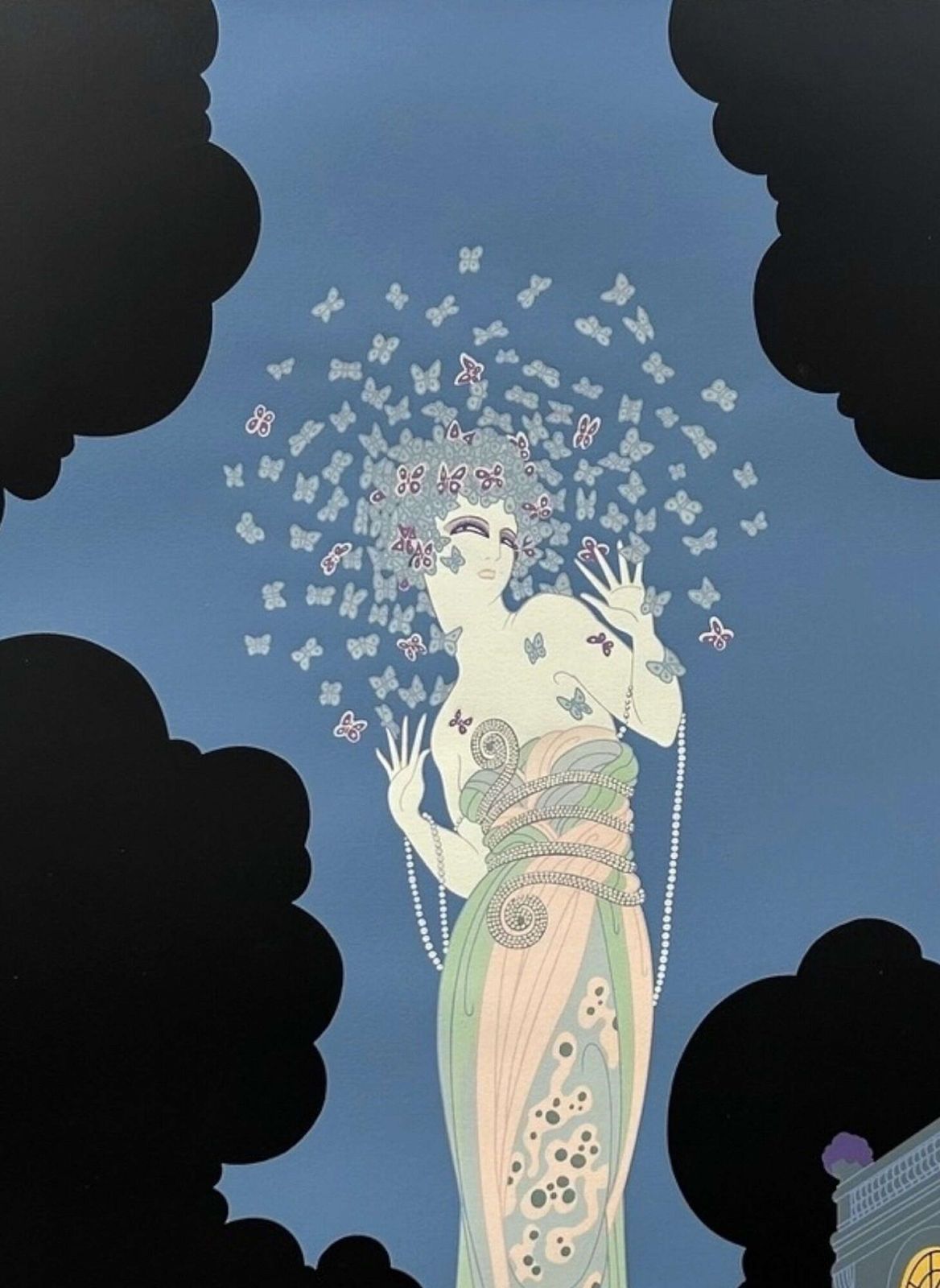 Screenprint Titled Fantasia" By Erte Created In 1982 photo furniture