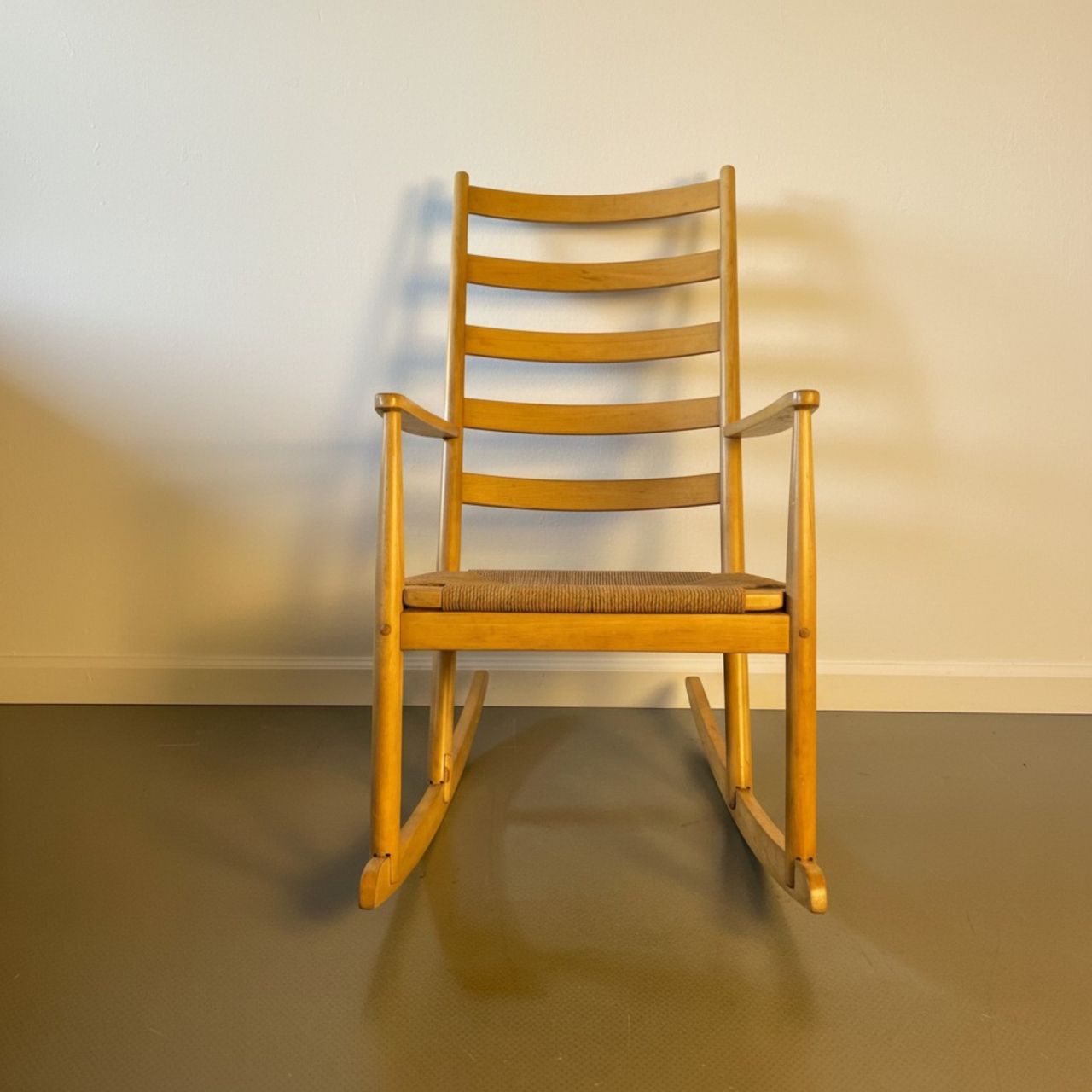 Midcentury Hans Wegner Style Rocking Chair photo furniture