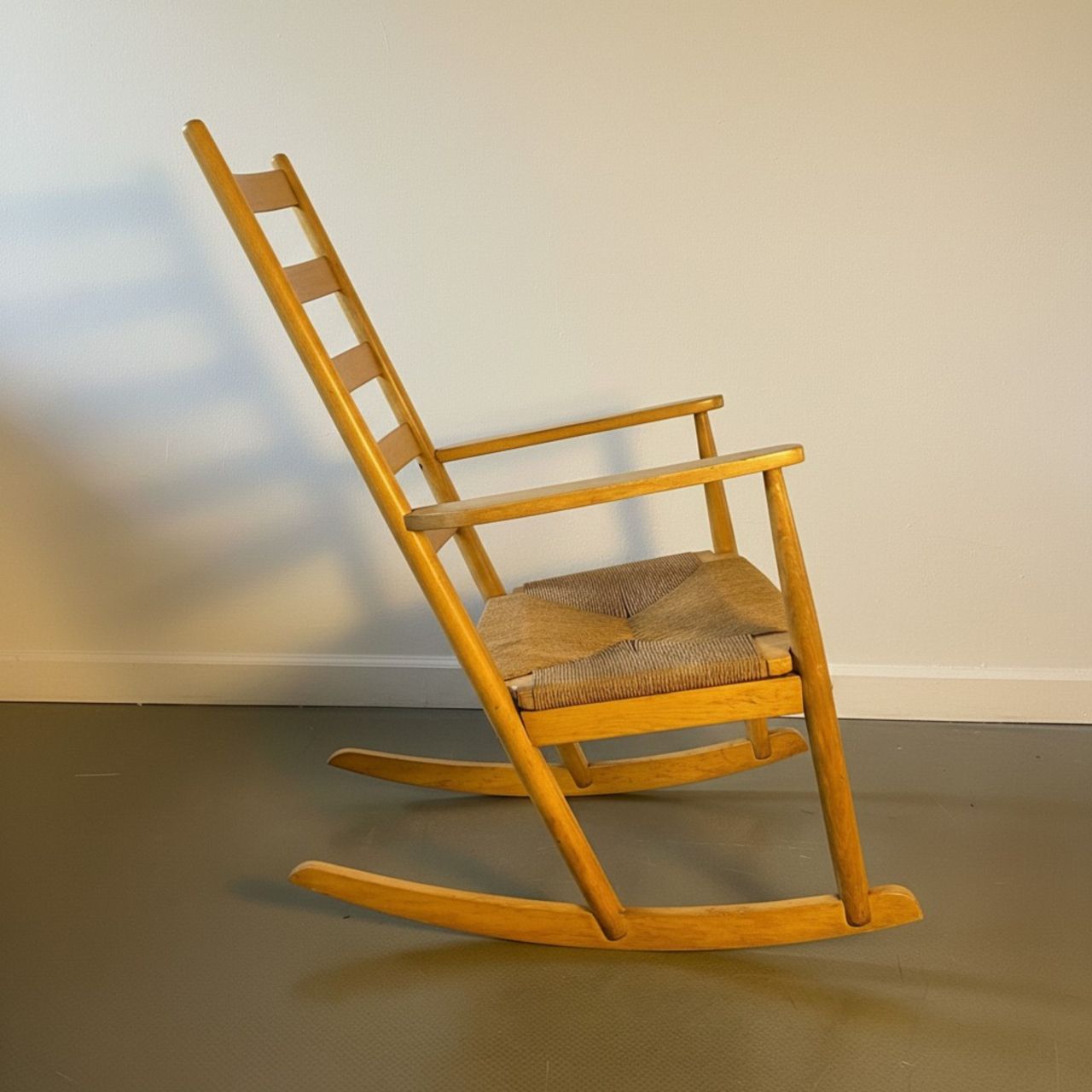 Midcentury Hans Wegner Style Rocking Chair photo buy