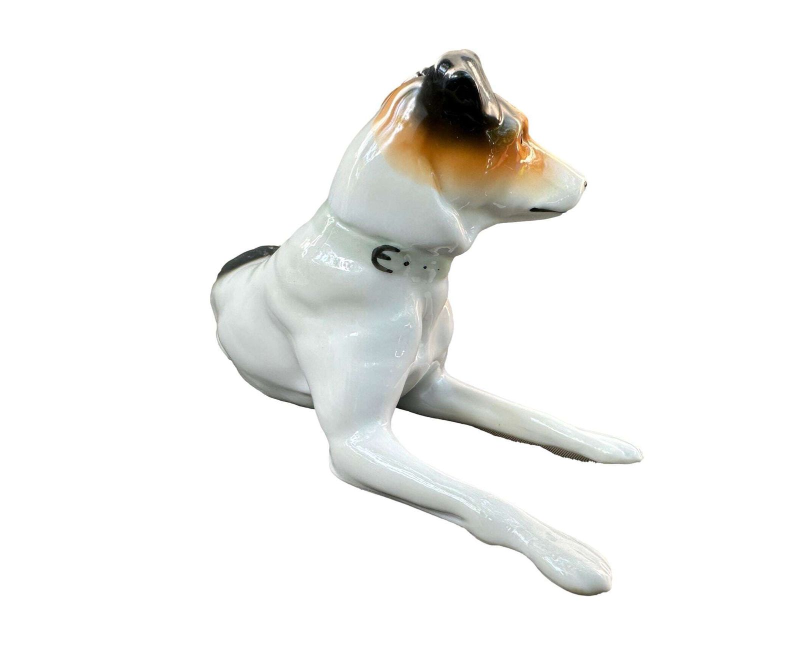 Rare Art Deco Gotha Pfeffer Porcelain Jack Russell Dog Sculpture – German Figurine photo for sale