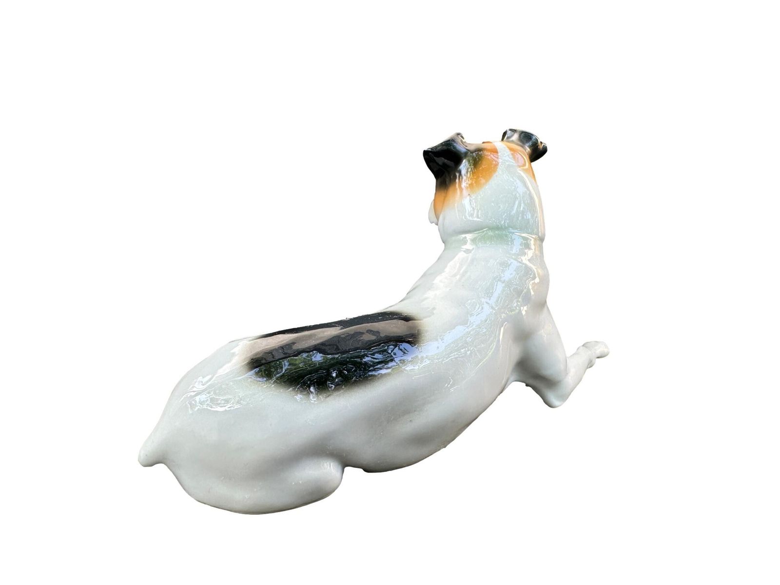 Rare Art Deco Gotha Pfeffer Porcelain Jack Russell Dog Sculpture – German Figurine photo Art