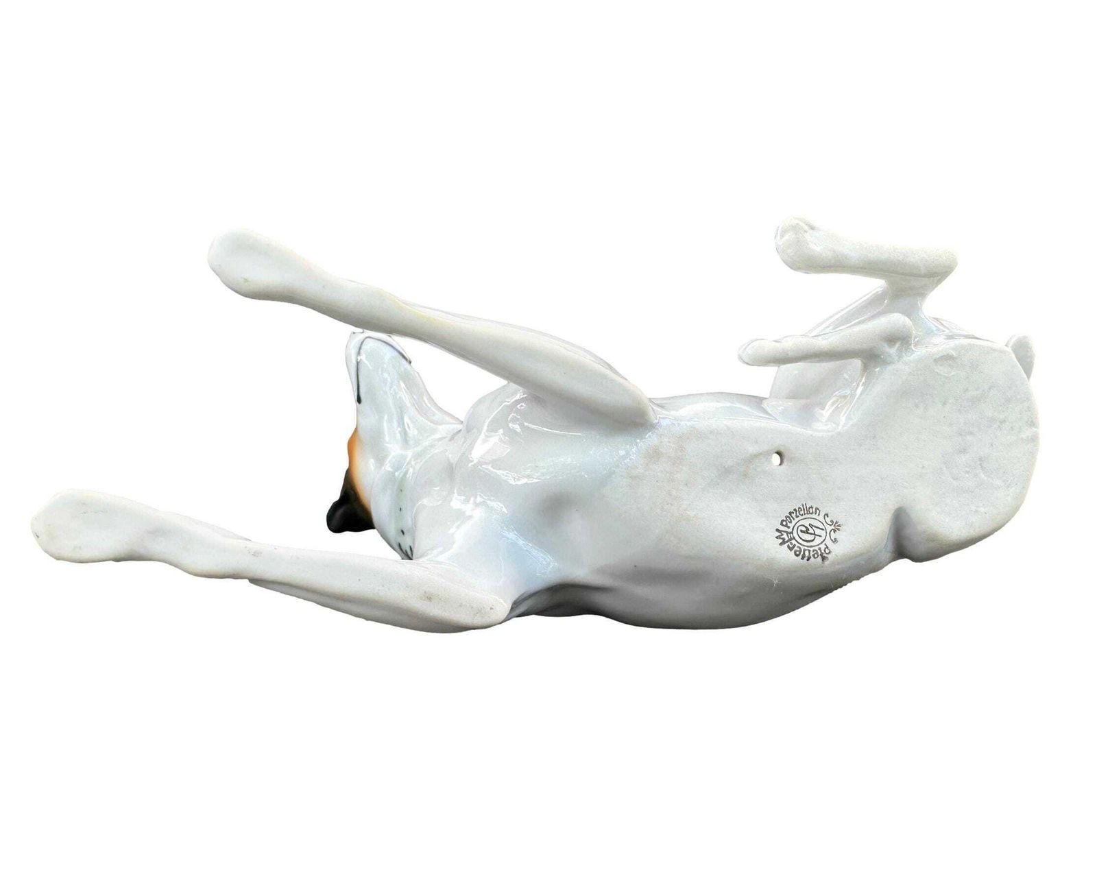 Rare Art Deco Gotha Pfeffer Porcelain Jack Russell Dog Sculpture – German Figurine photo vinterior