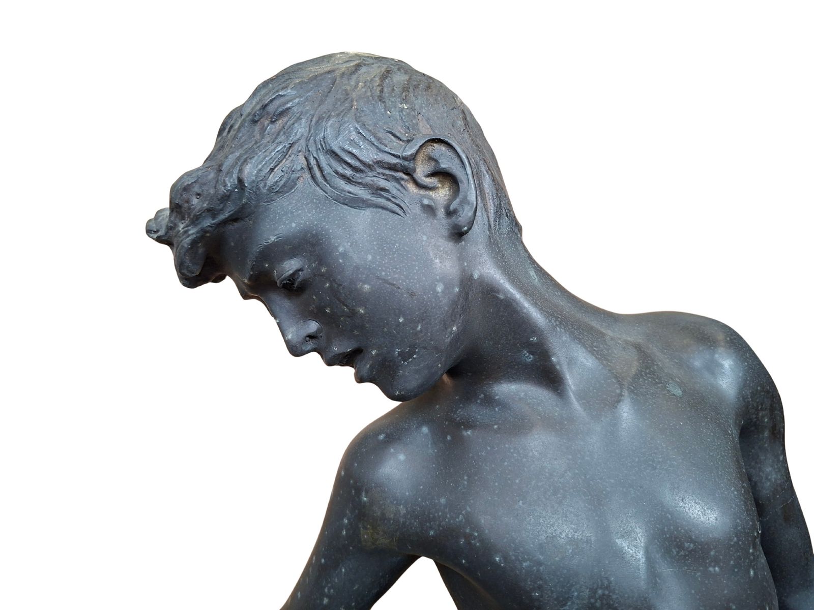 Splendida Scultura In Bronzo: "Il Bambino Morso Dal Granchio" '90 photo Art