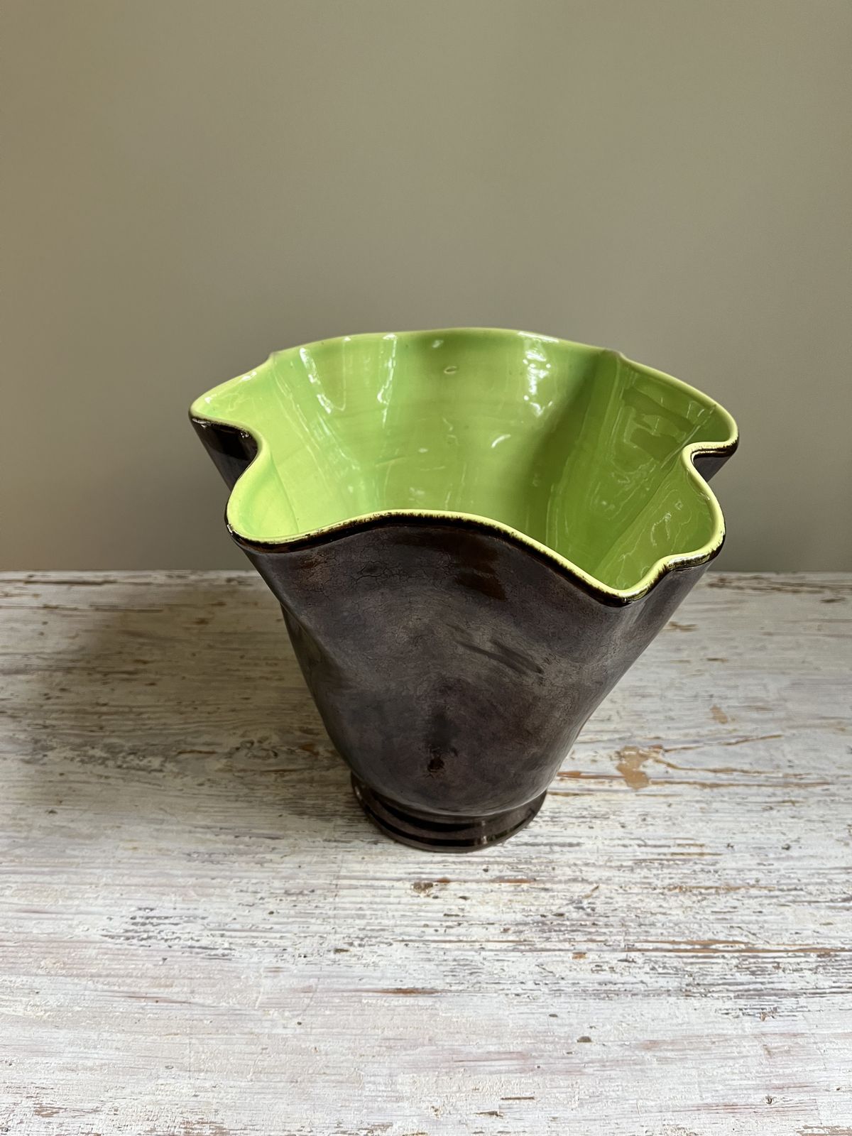 Stunning Mid Century French Vase, Signed photo vintage