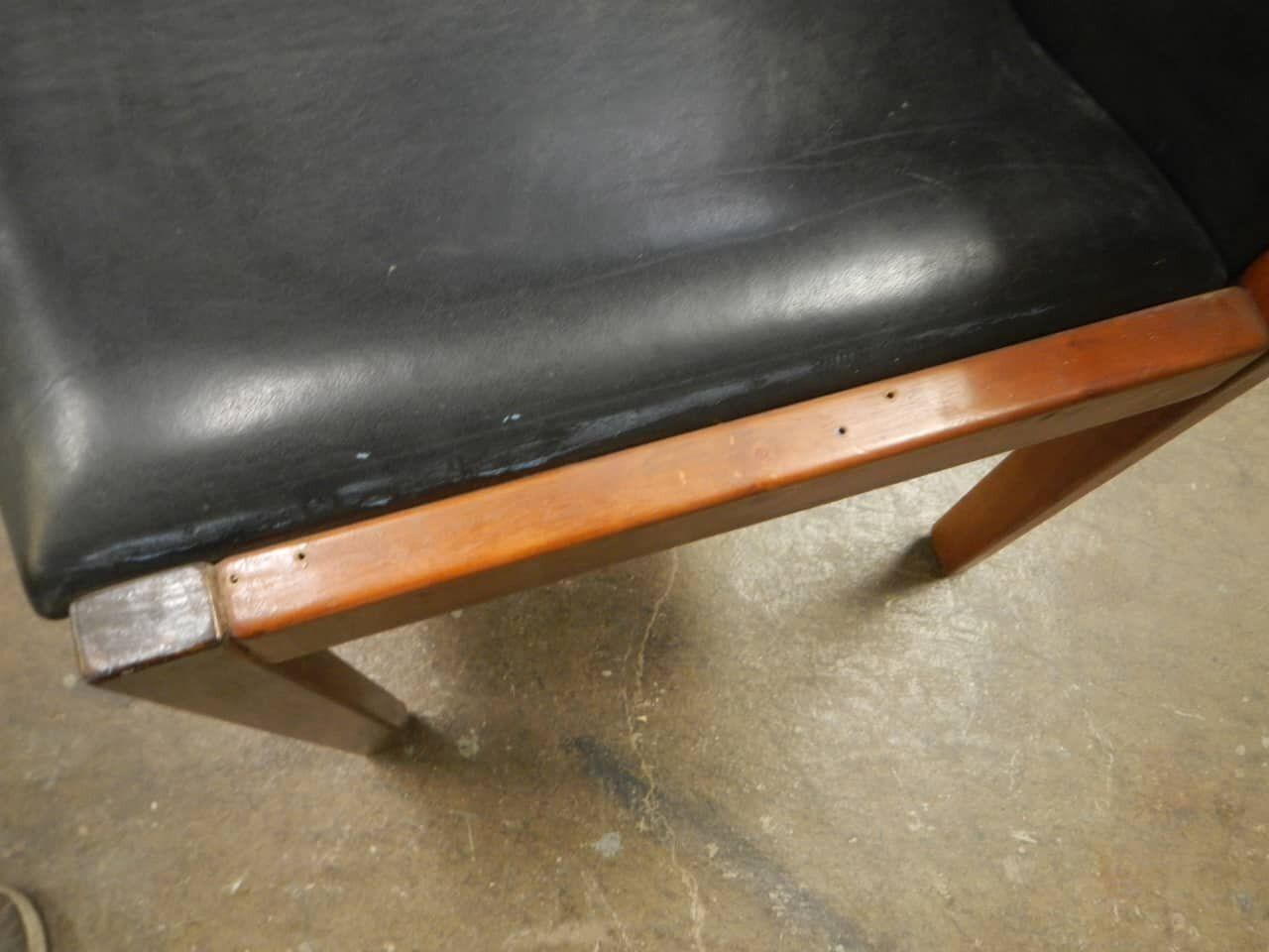 photo furniture Black Leatherette Chair, 1980s