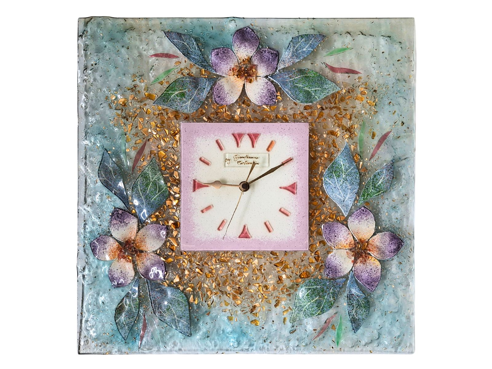 Splendido Orologio Da Parete Gianfranco Costantin – Vetro Artistico Murano photo furniture