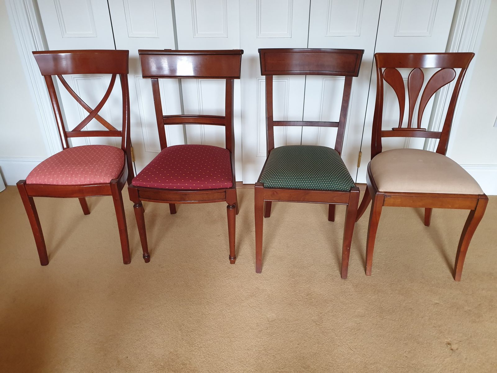 Grange 4 Dining Chairs Cherry Wood French Very Good Condition