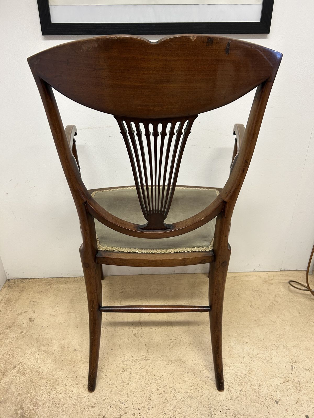 Antique Inlaid Armchair, Early 20th Century photo 105.0