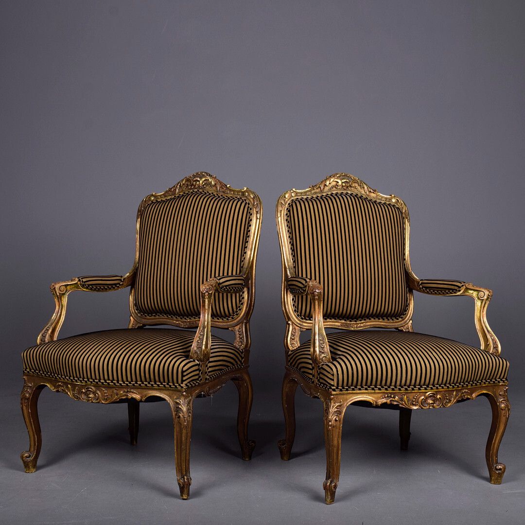 Pair Of Napoleon III Giltwood Fauteuils photo furniture